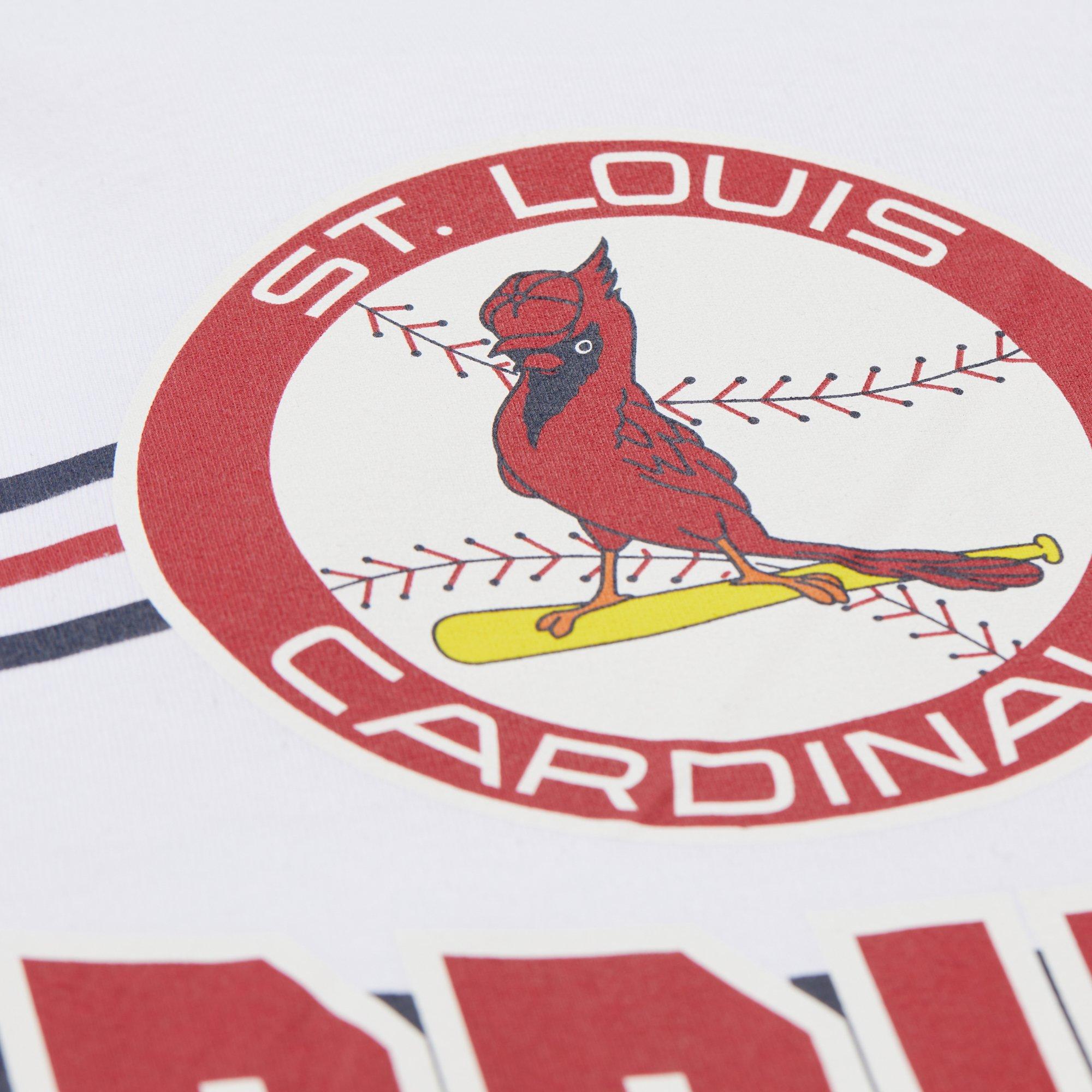 Mitchell & Ness Men's St. Louis Cardinals Vintage Logo Tee-White - WHITE Thumbnail View 5