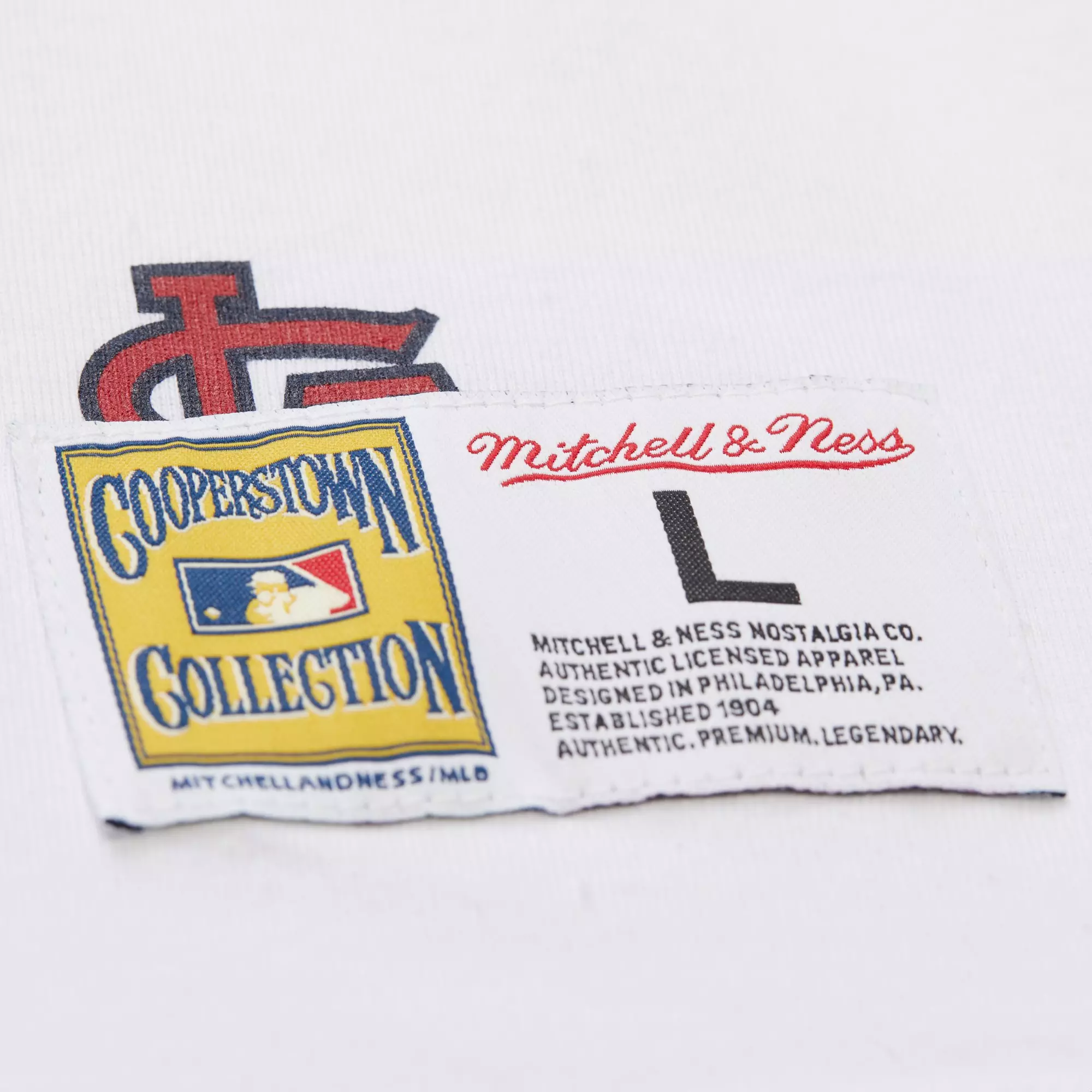 Mitchell & Ness Men's St. Louis Cardinals Vintage Logo Tee - White - WHITE