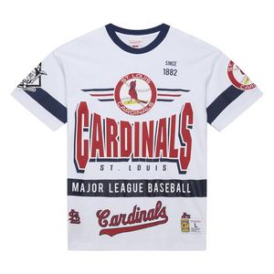 Mitchell & Ness Men's St. Louis Cardinals Vintage Logo Tee-White
