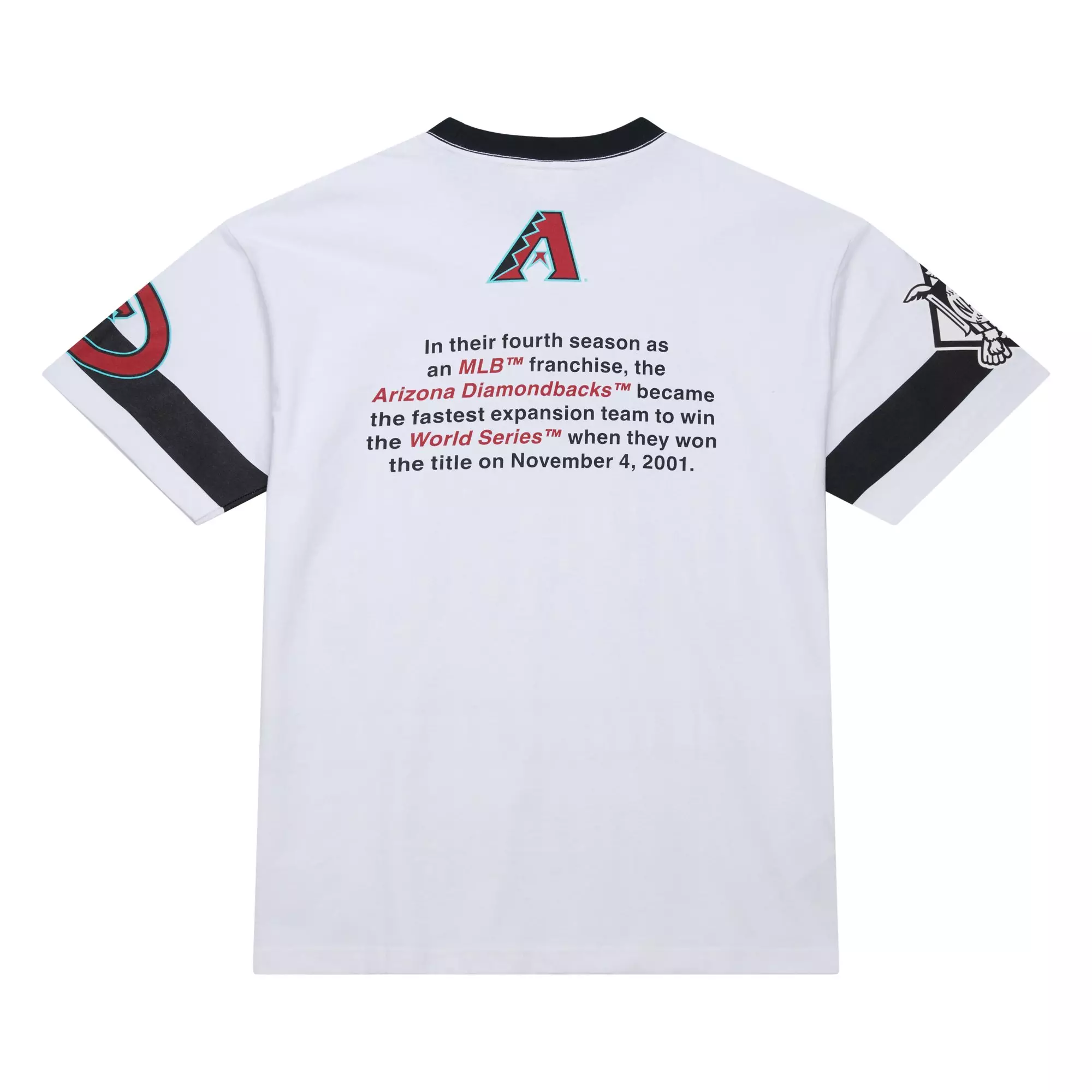 Mitchell & Ness Men's Arizona Diamondbacks Vintage Logo Tee-White - WHITE