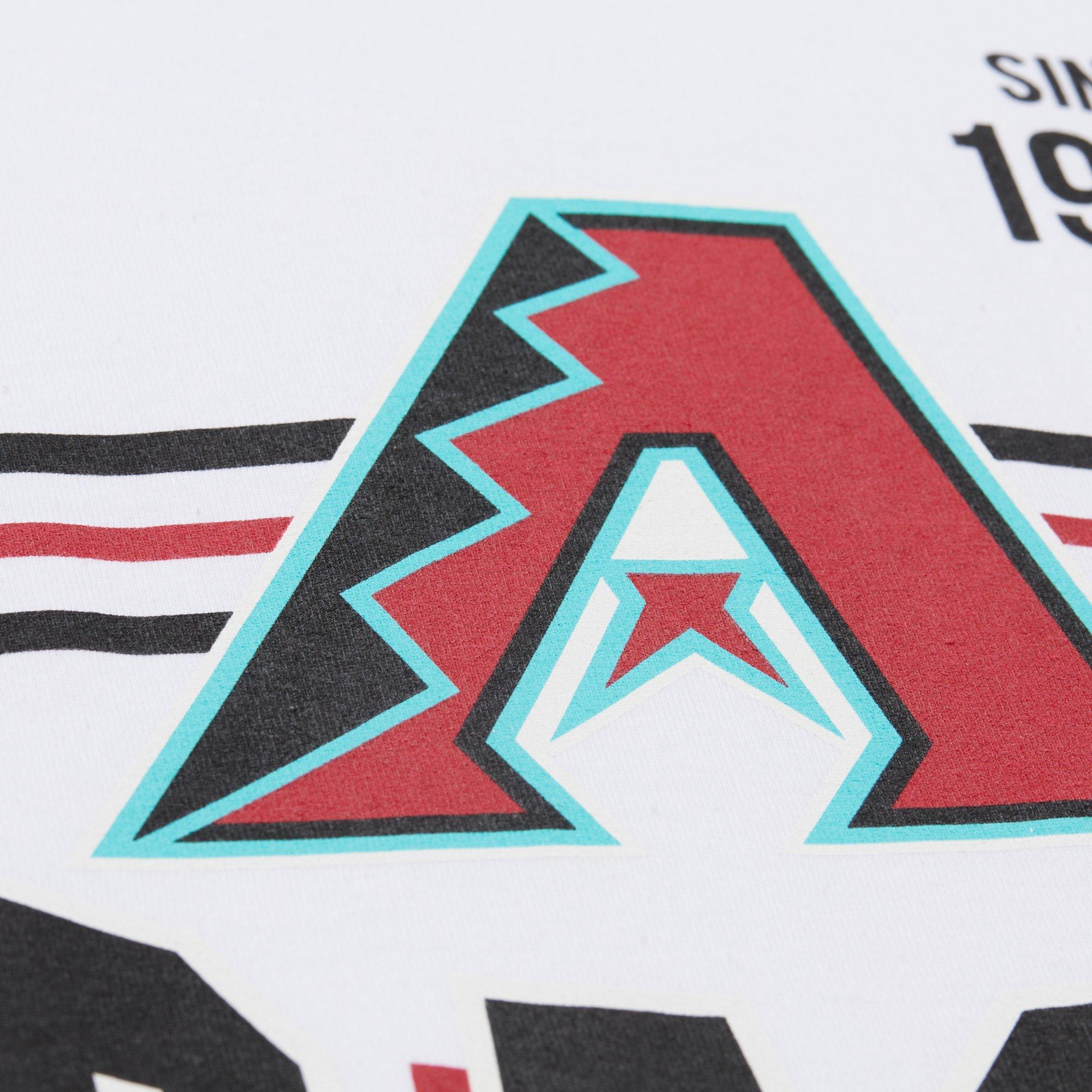 Mitchell & Ness Men's Arizona Diamondbacks Vintage Logo Tee-White - WHITE Thumbnail View 3