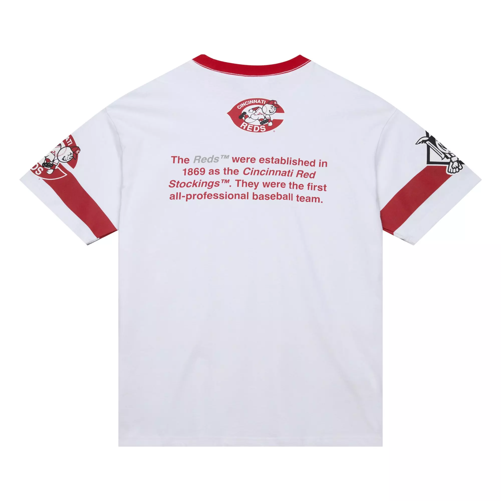 Mitchell & Ness Men's Cincinnati Reds Vintage Logo Tee - White - WHITE
