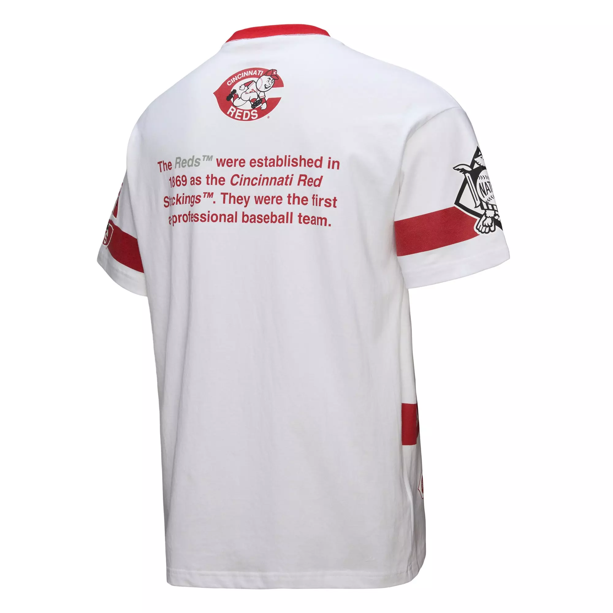 Mitchell & Ness Men's Cincinnati Reds Vintage Logo Tee - White - WHITE