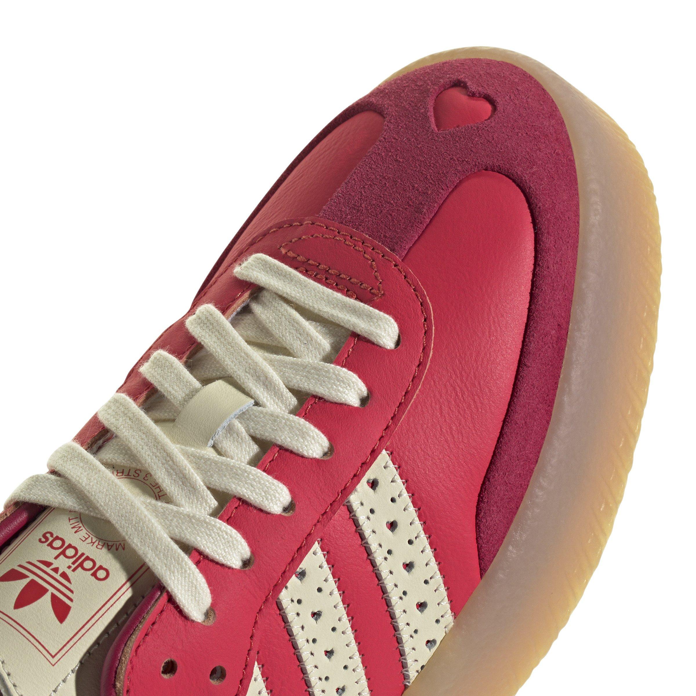 adidas Originals Sambae Women's Leather Lace Up Shoe - Red