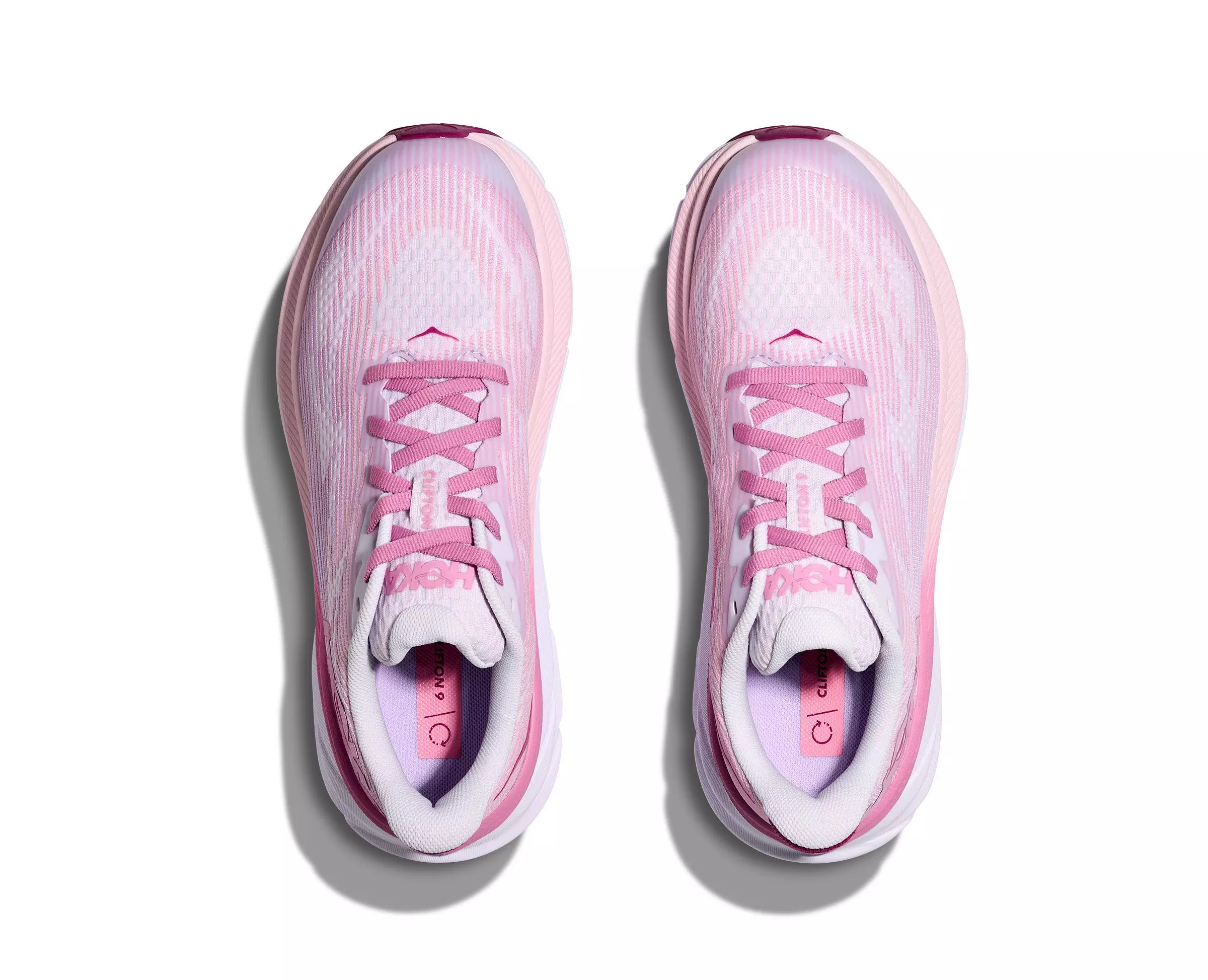 Hoka Clifton 9 "Starlight Glow" Grade School Girls' Running Shoe - PINK/PURPLE