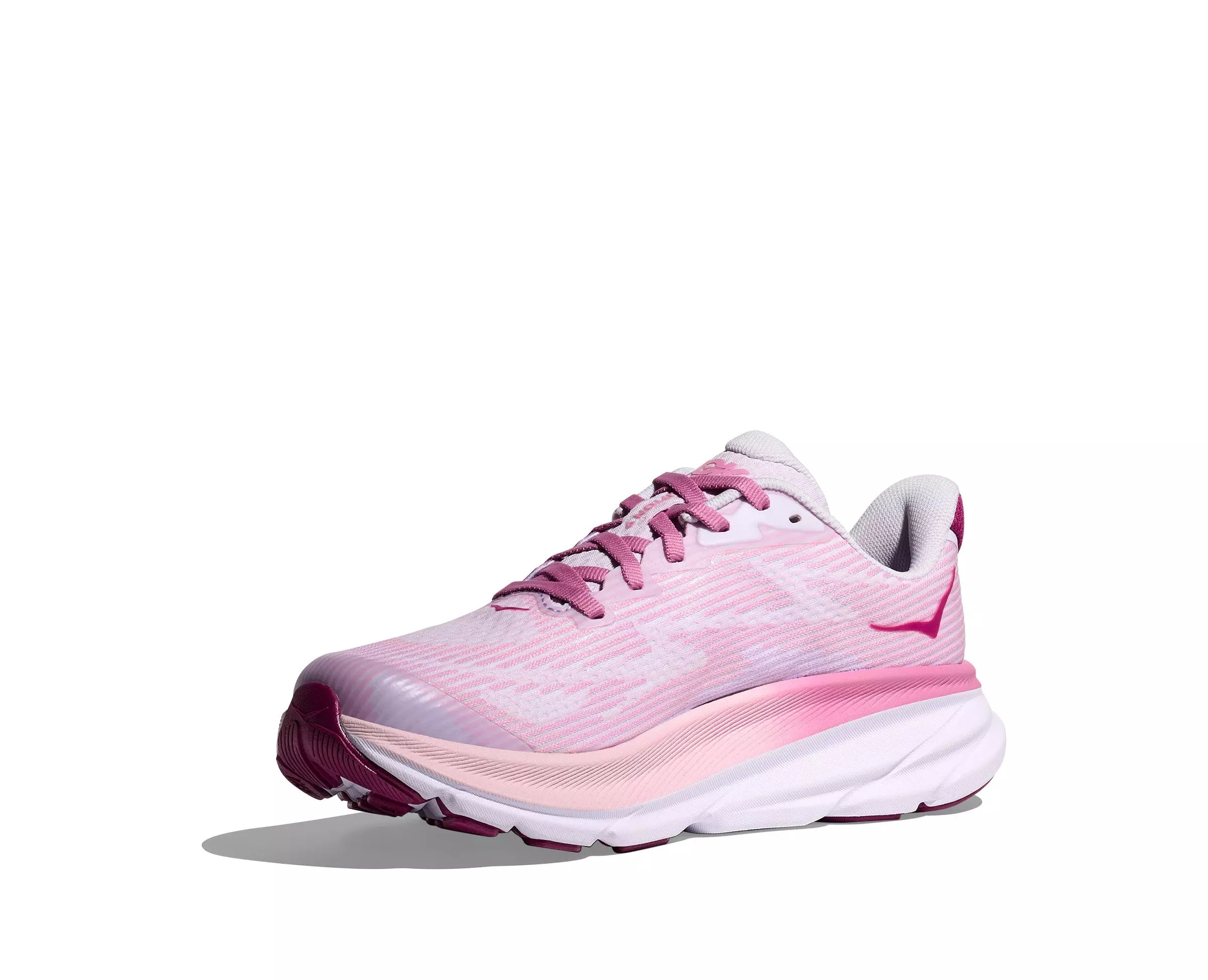Hoka Clifton 9 "Starlight Glow" Grade School Girls' Running Shoe - PINK/PURPLE