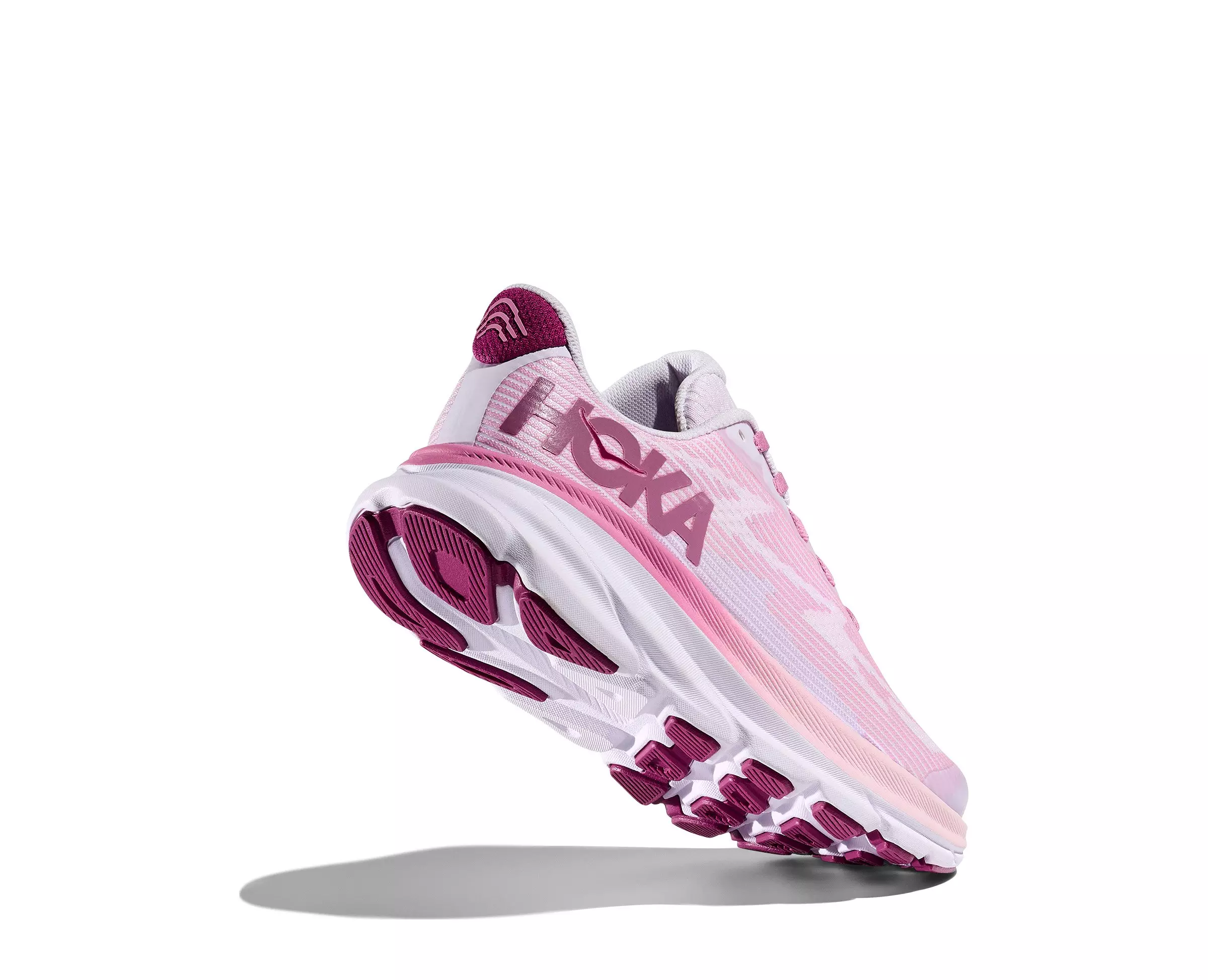 Hoka Clifton 9 "Starlight Glow" Grade School Girls' Running Shoe - PINK/PURPLE