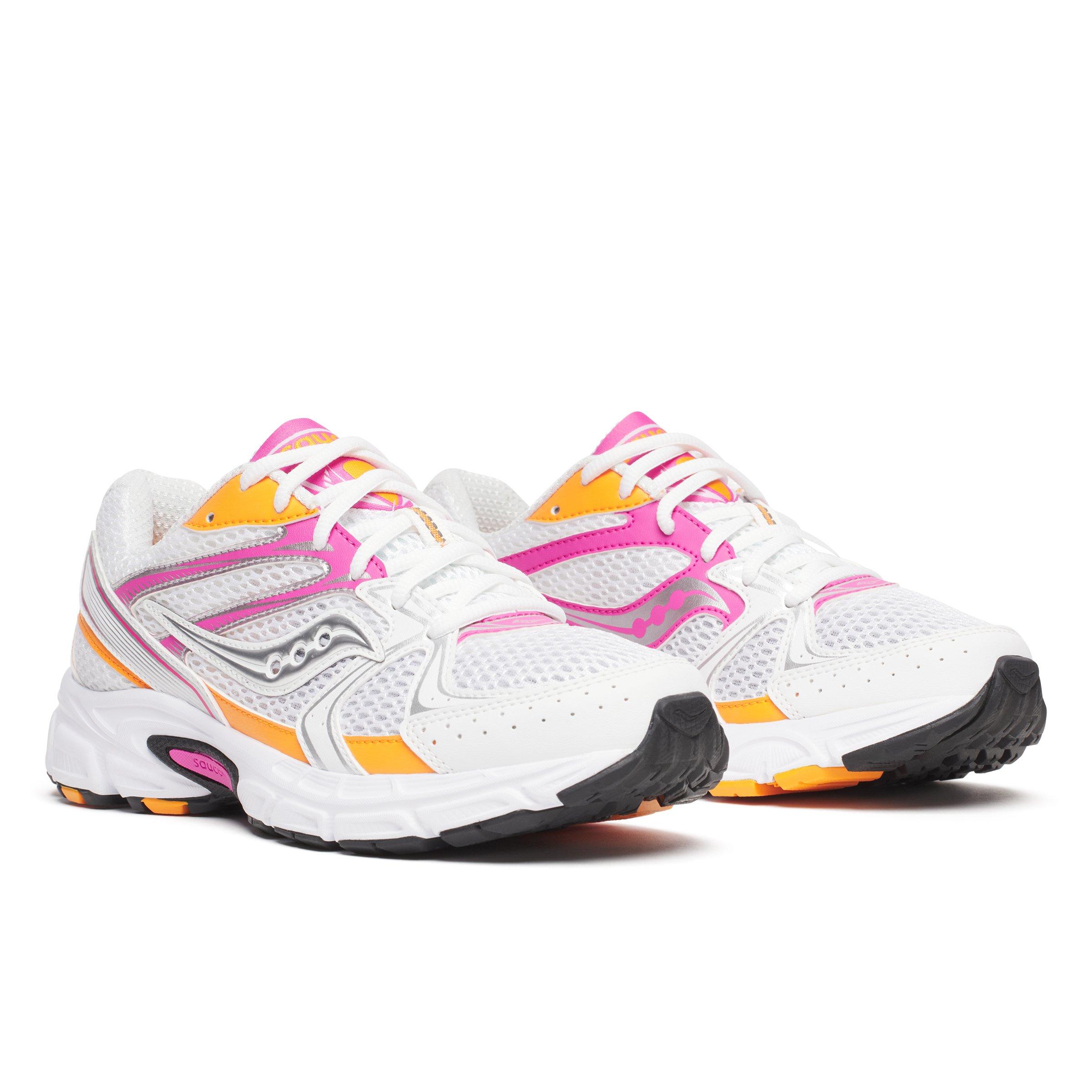 Saucony Ride Millennium "White/Pink/Orange" Unisex Shoe - WHITE/MULTI Thumbnail View 3