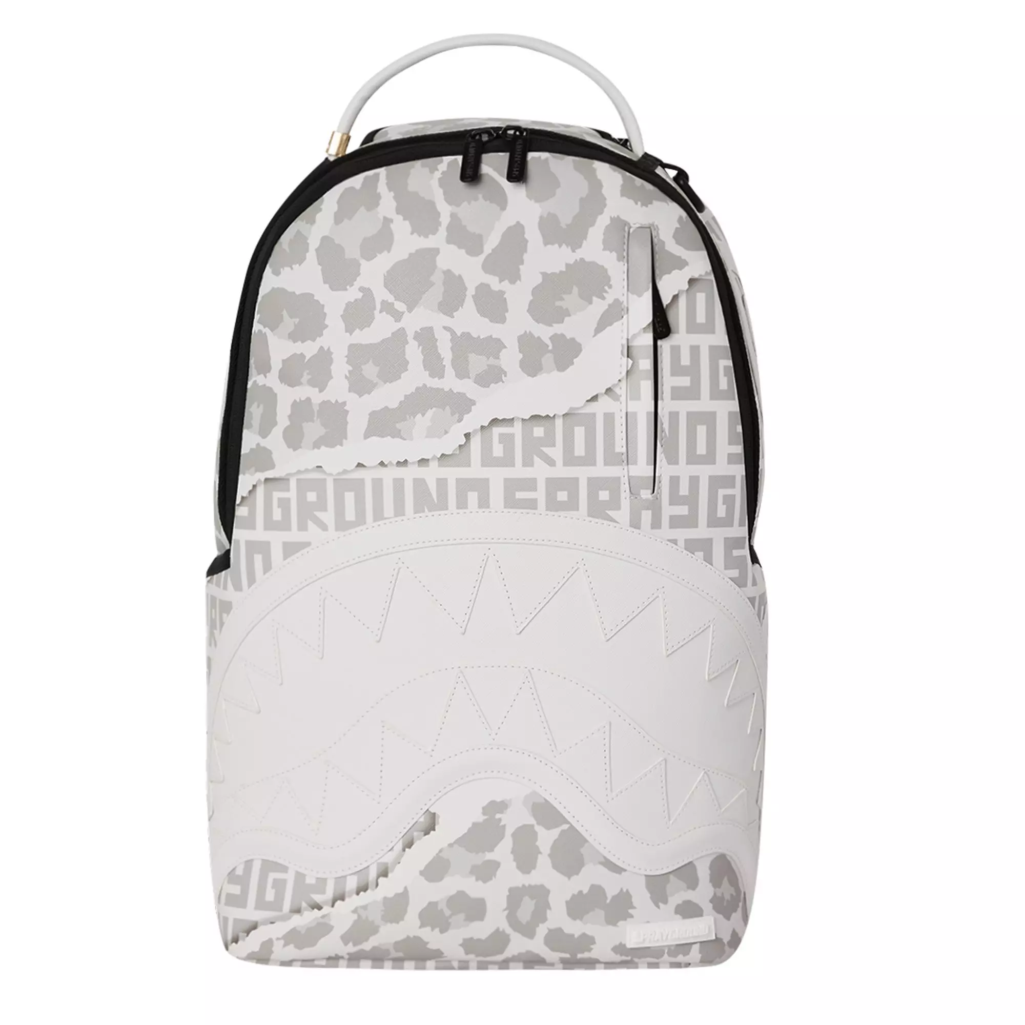 Sprayground Leopard Burner DLXSV Backpack - WHITE/GREY