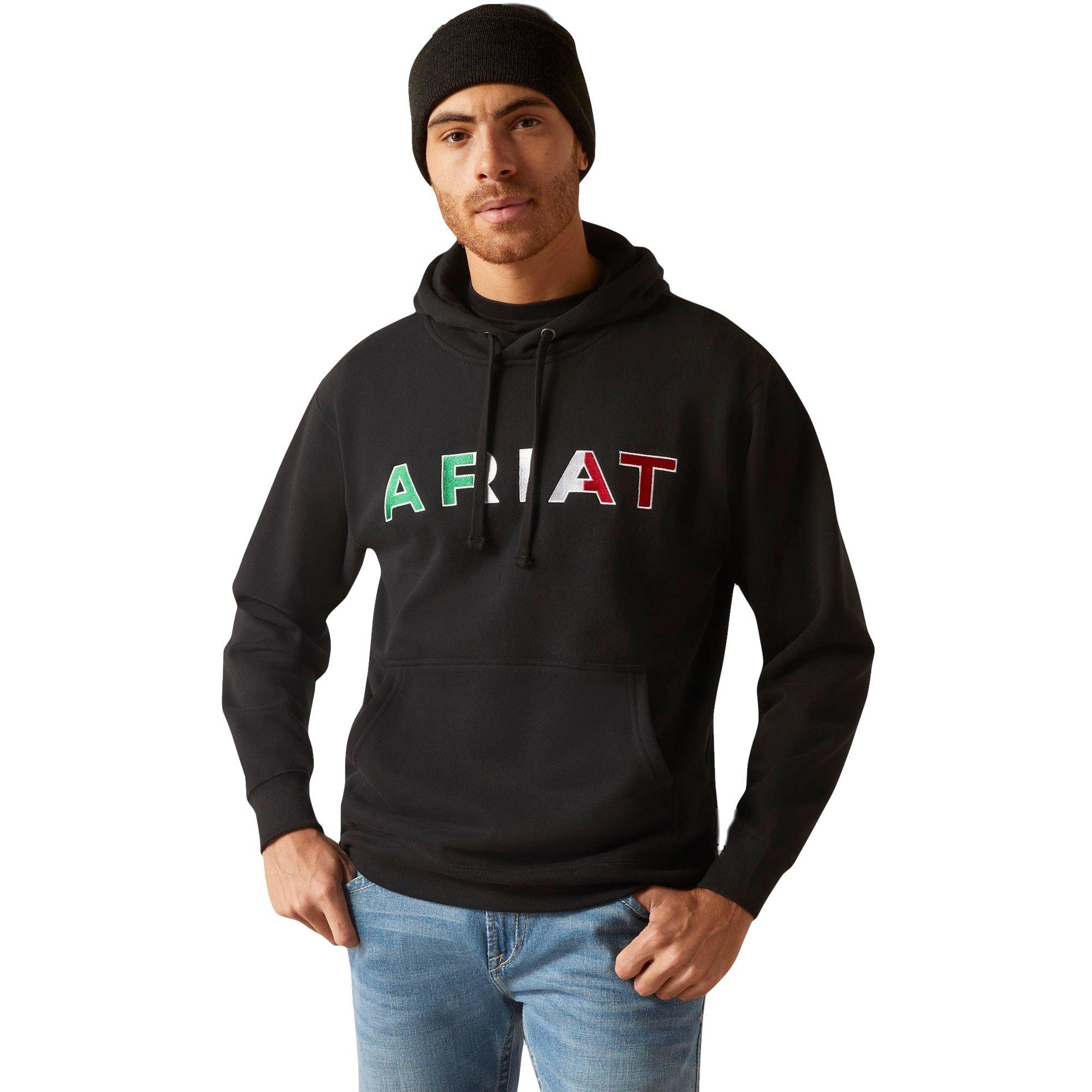 Ariat Men's Mexico Hoodie - Black - BLACK Thumbnail View 1