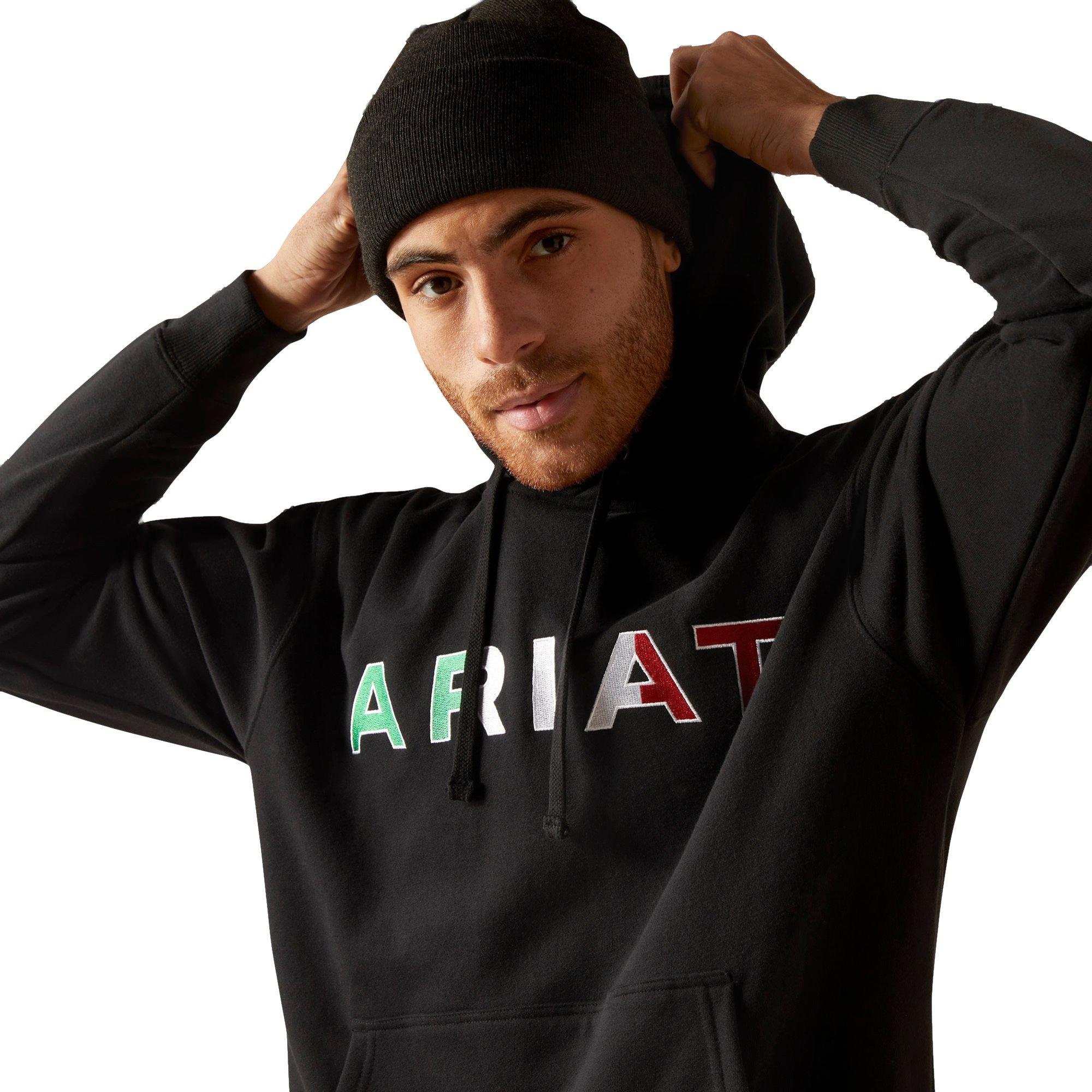 Ariat Men's Mexico Hoodie - Black - BLACK Thumbnail View 4
