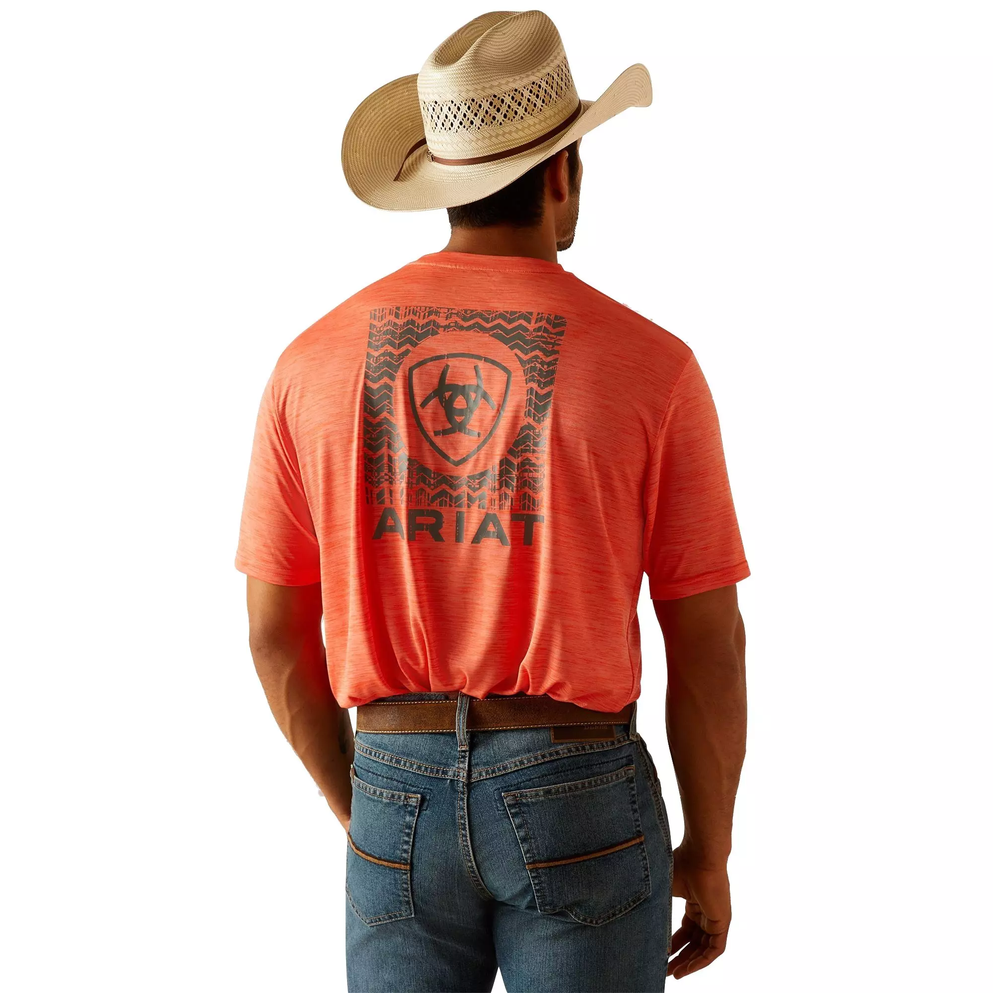 Ariat Men's Charger Shield Tee - ORANGE