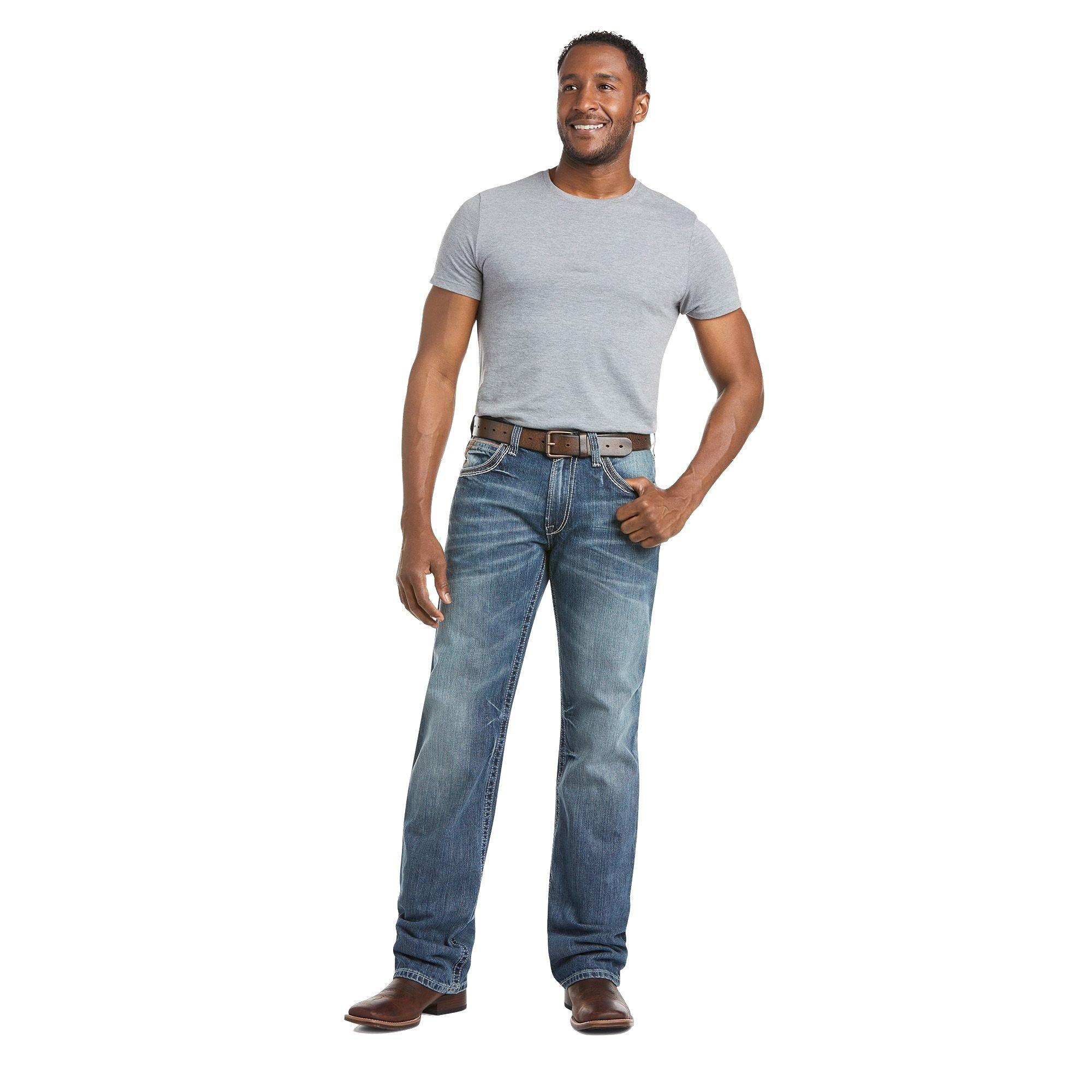 Ariat Men's M4 Coltrane Durango Relaxed Fit Jeans - BLUE Thumbnail View 3