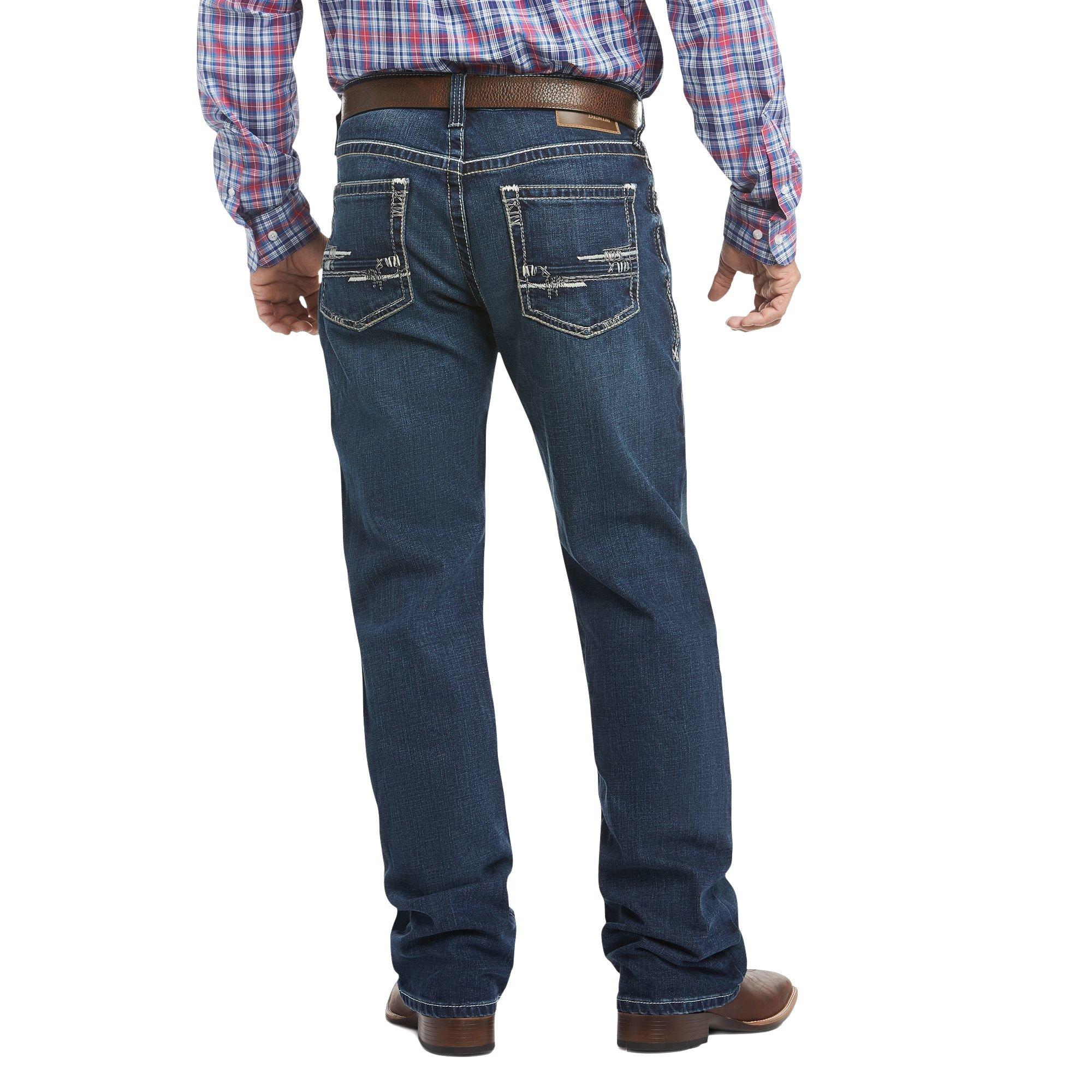 Ariat Men's M4 Straight Adkins Turnout Bootcut Jeans - BLUE Thumbnail View 2