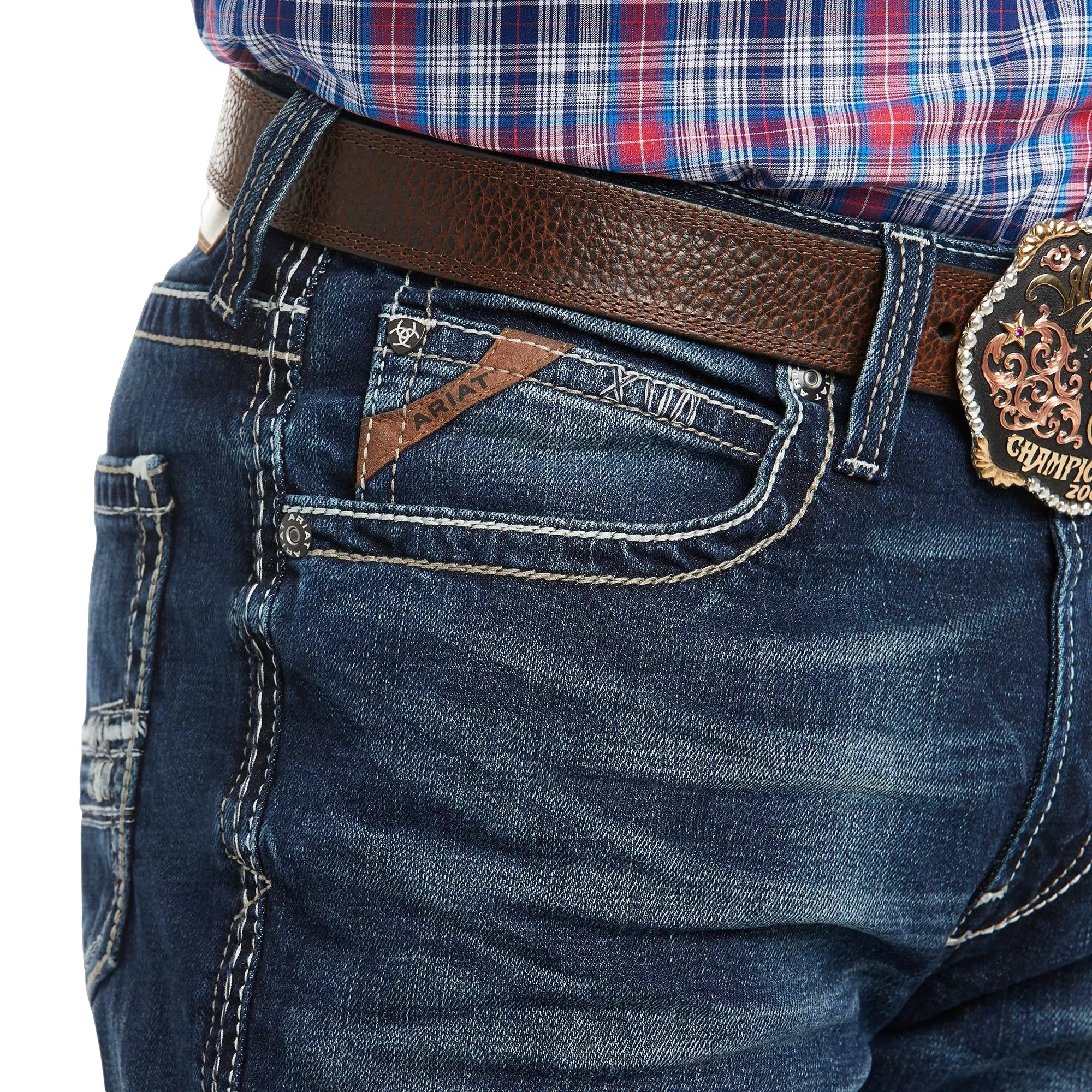 Ariat Men's M4 Straight Adkins Turnout Bootcut Jeans - BLUE