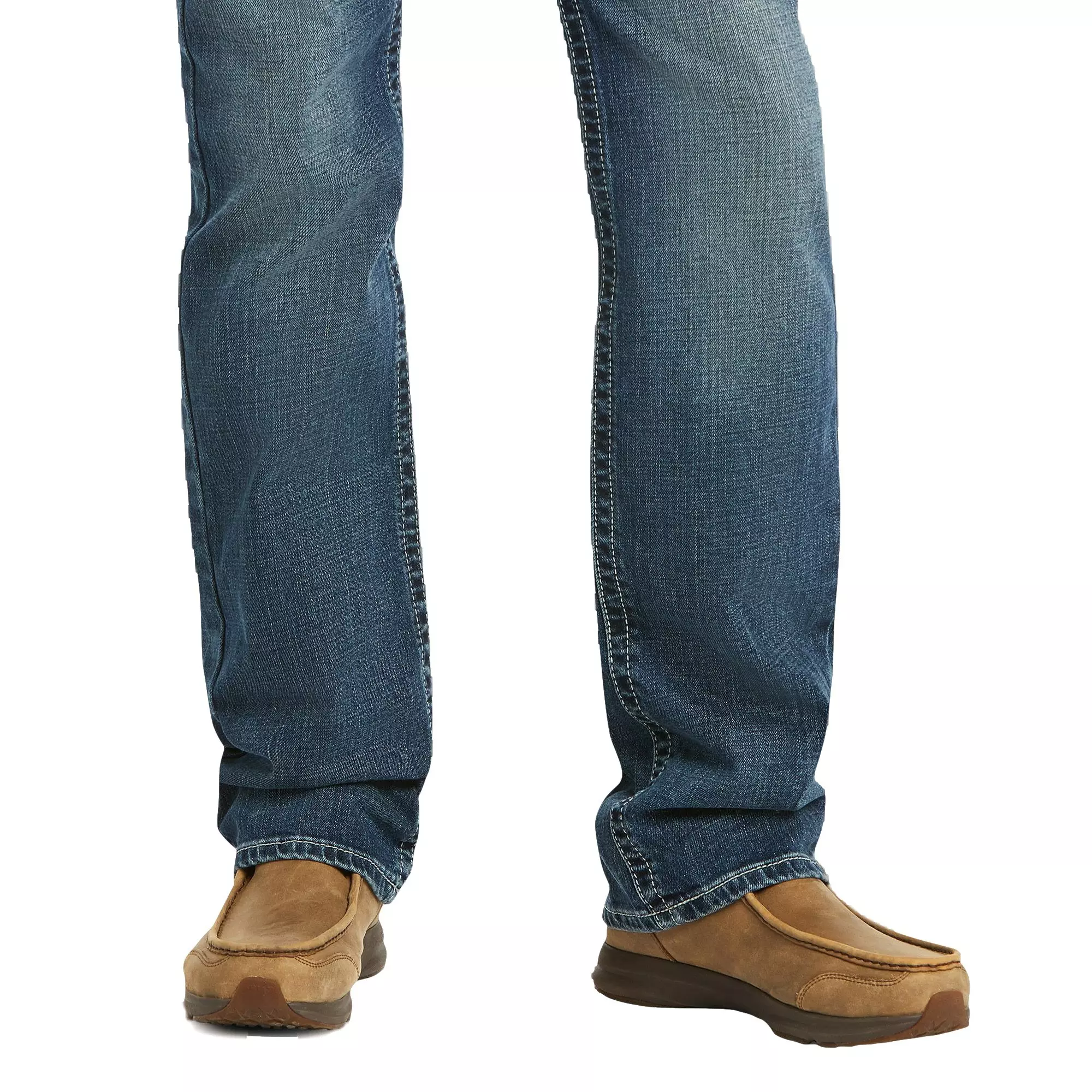 Ariat Men's M7 Straight Coltrane Sight John Silverton Slim Fit Jeans - BLUE