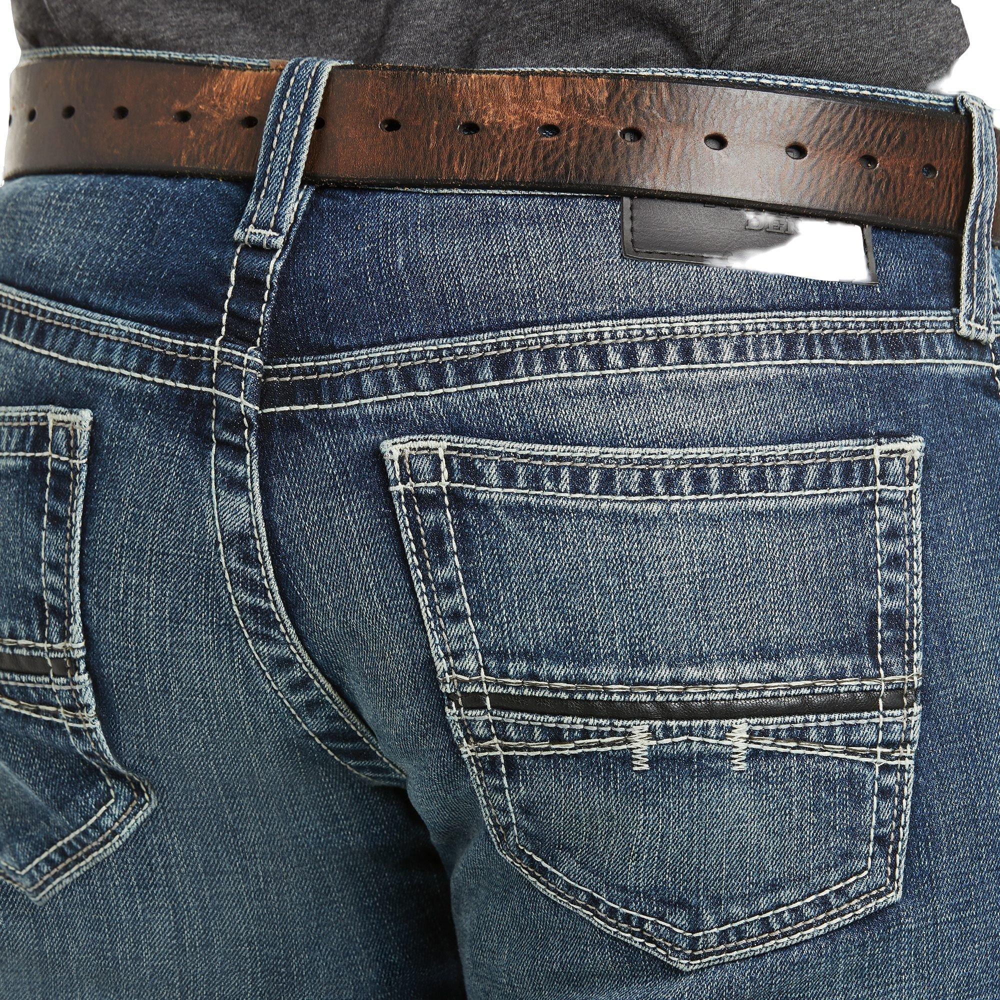 Ariat Men's M7 Straight Coltrane Sight John Silverton Slim Fit Jeans - BLUE Thumbnail View 6