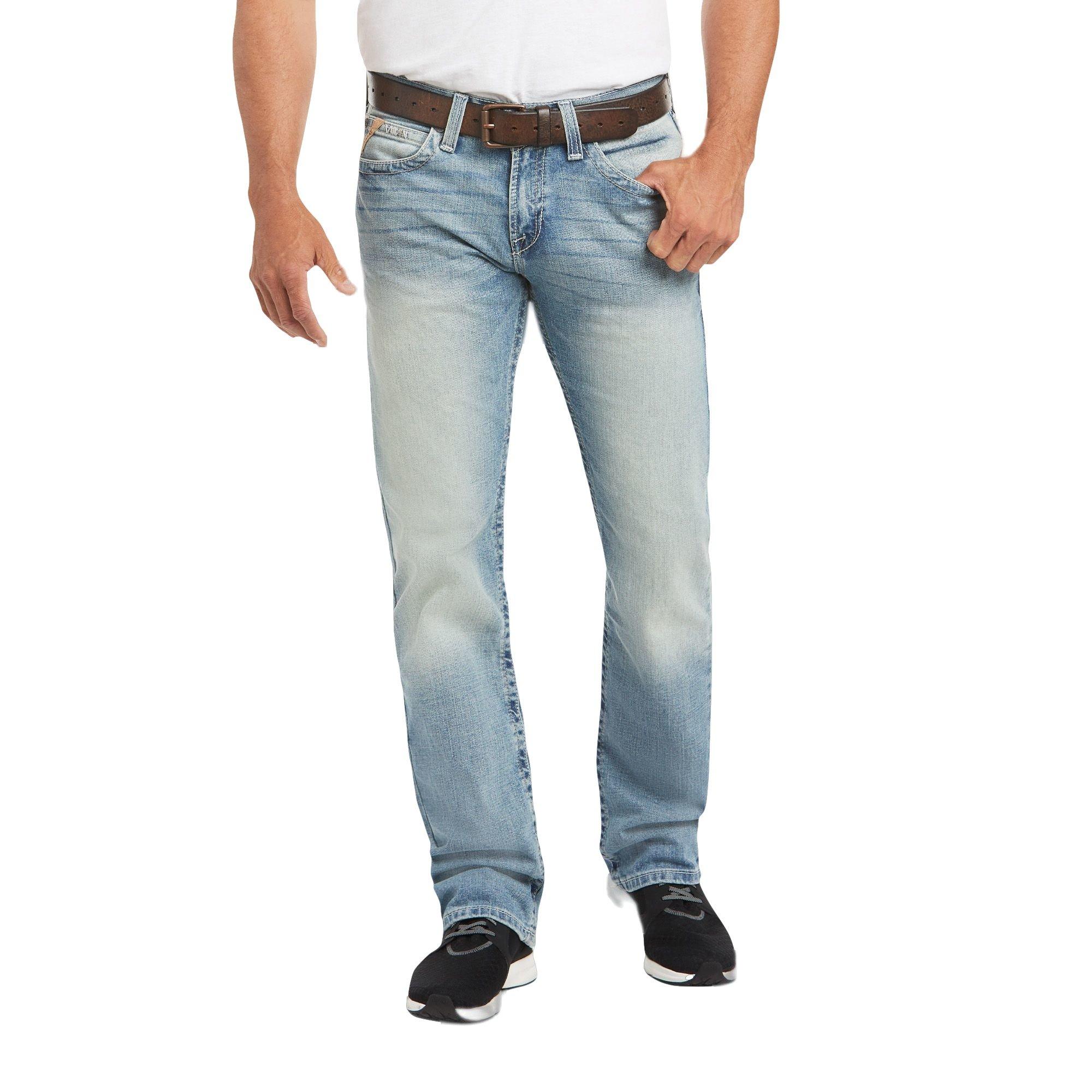 Ariat Men's M7 Rocker Stretch Stirling Stackable Straight Fit Denim Jeans - BLUE Thumbnail View 1
