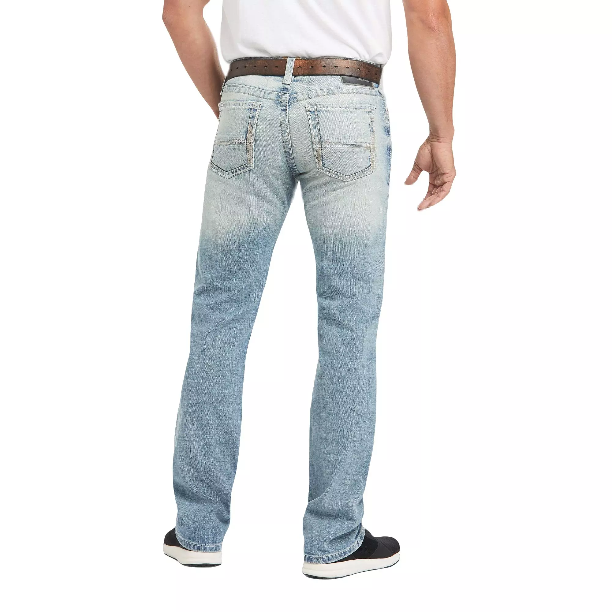 Ariat Men's M7 Rocker Stretch Stirling Stackable Straight Fit Denim Jeans - BLUE