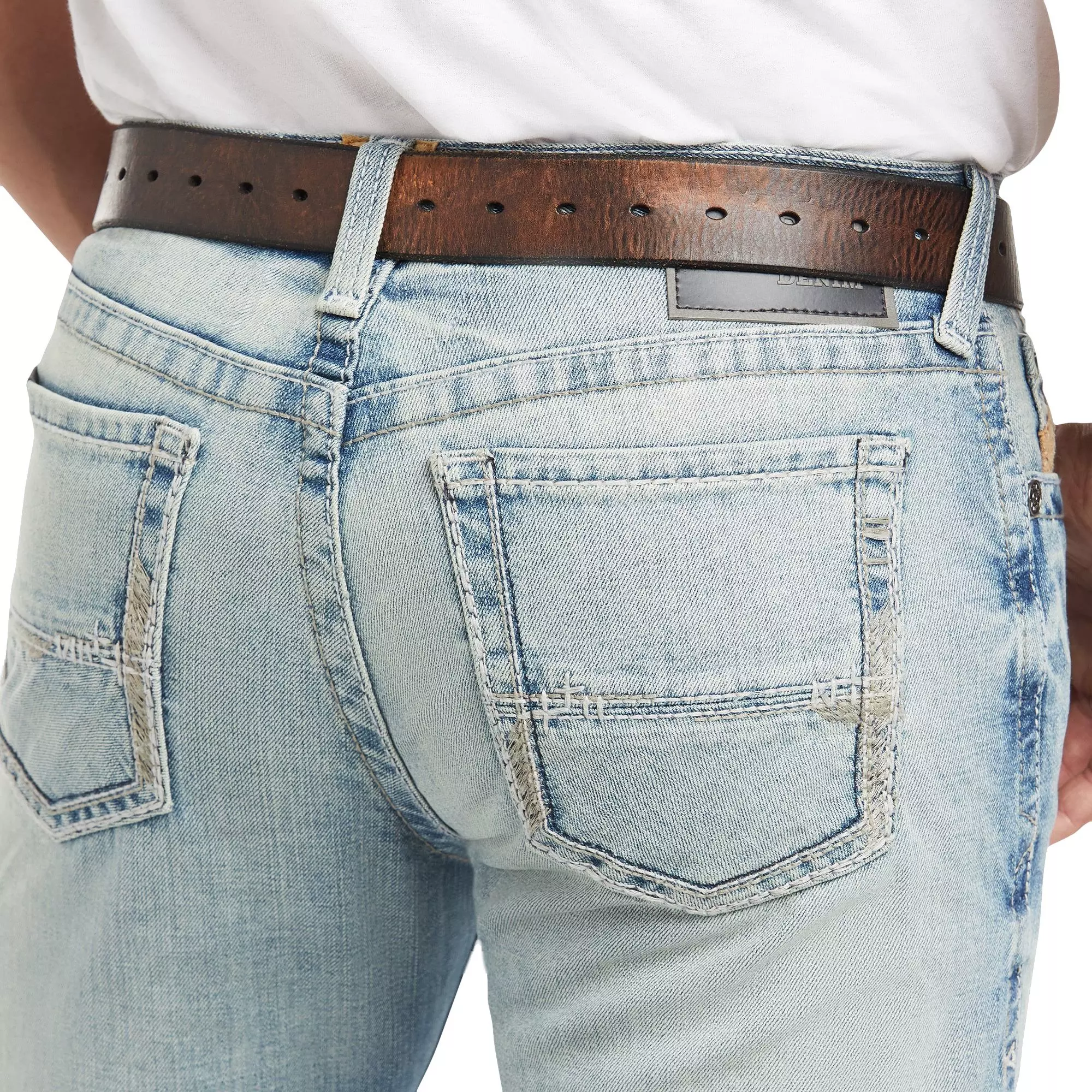 Ariat Men's M7 Rocker Stretch Stirling Stackable Straight Fit Denim Jeans - BLUE