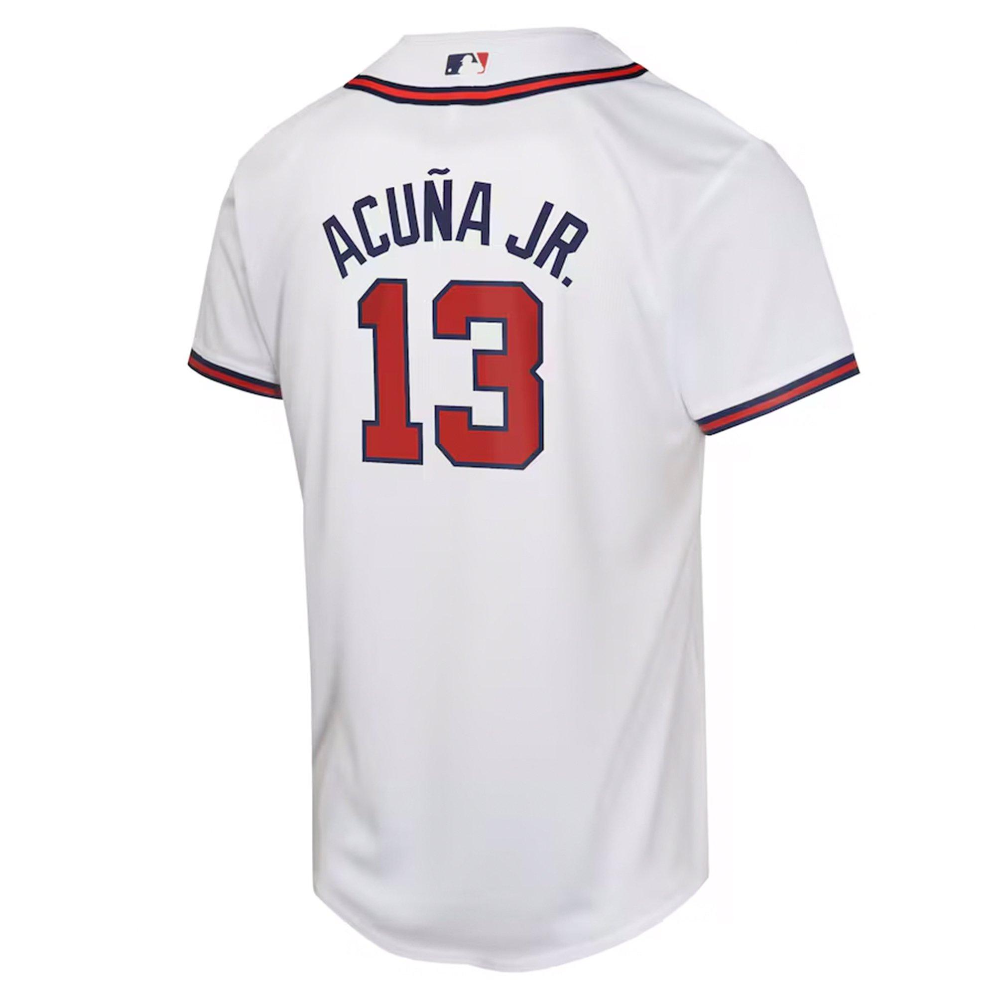 Nike Atlanta Braves 2025 Ronald Acuna Jr Limited Big Kids' White Jersey