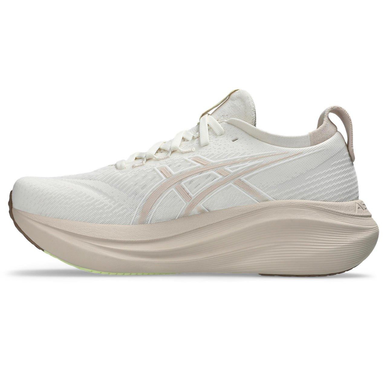 ASICS GEL-NIMBUS 27 "Cream/Mineral Beige" Women's Running Shoe - OFF-WHITE/KHAKI Thumbnail View 3