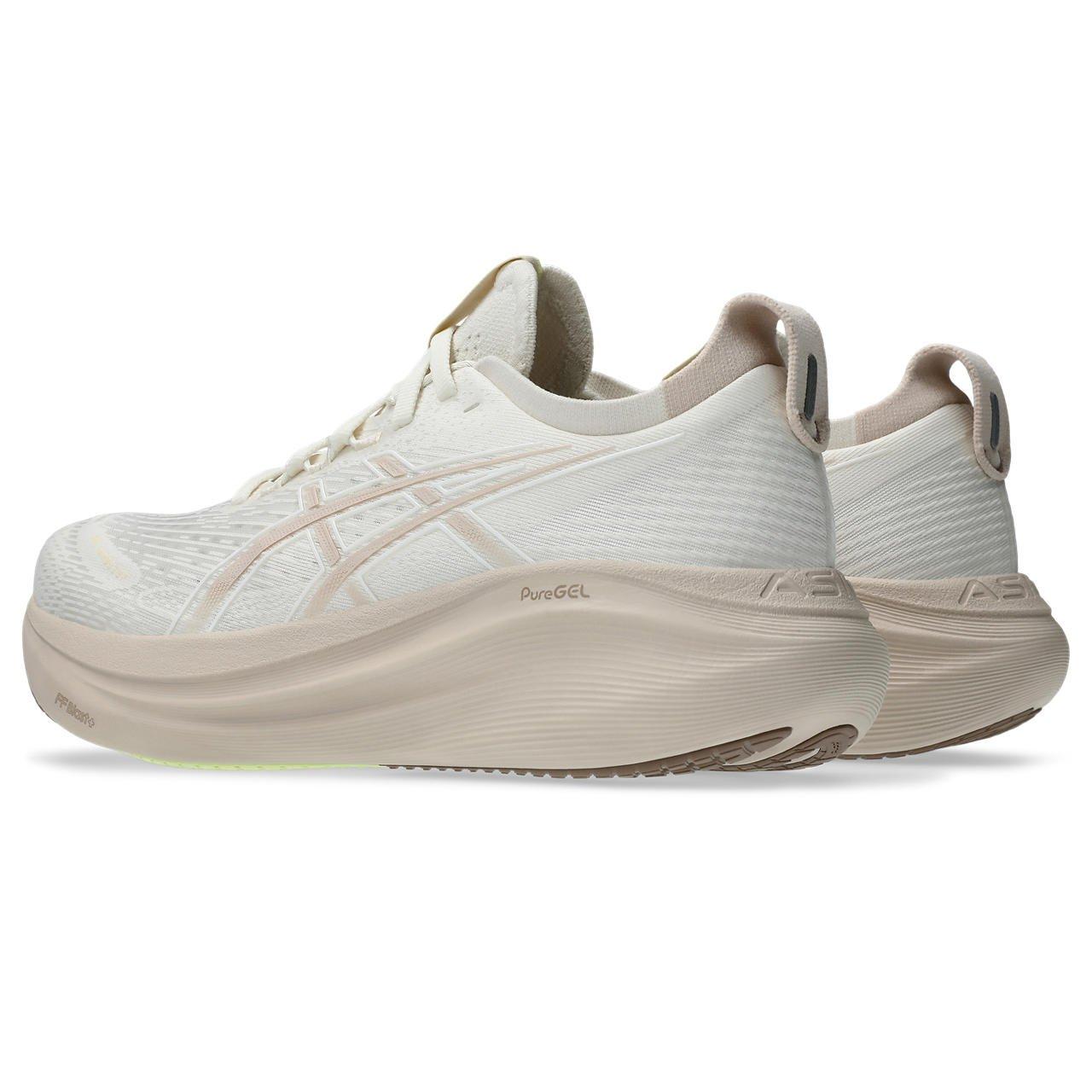 ASICS GEL-NIMBUS 27 "Cream/Mineral Beige" Women's Running Shoe - OFF-WHITE/KHAKI Thumbnail View 6