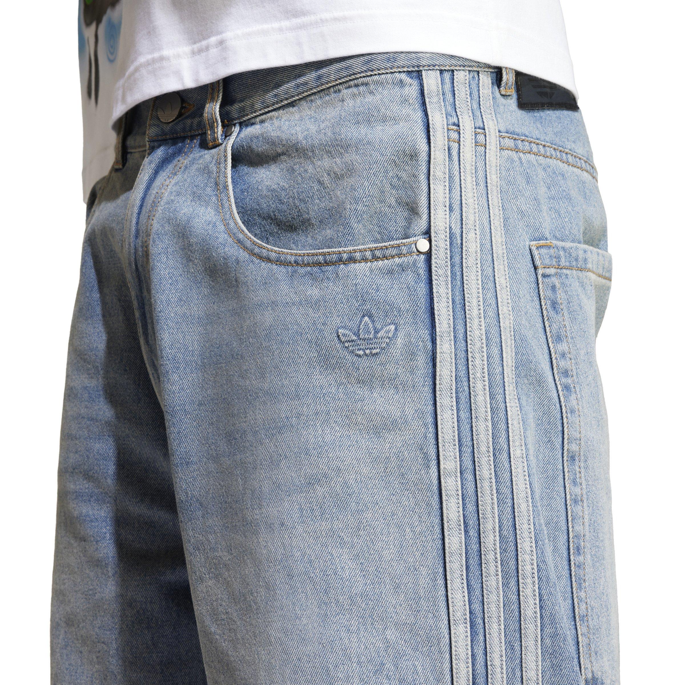 adidas Originals Men's Adilenium Season 3 Denim Shorts - BLUE Thumbnail View 3