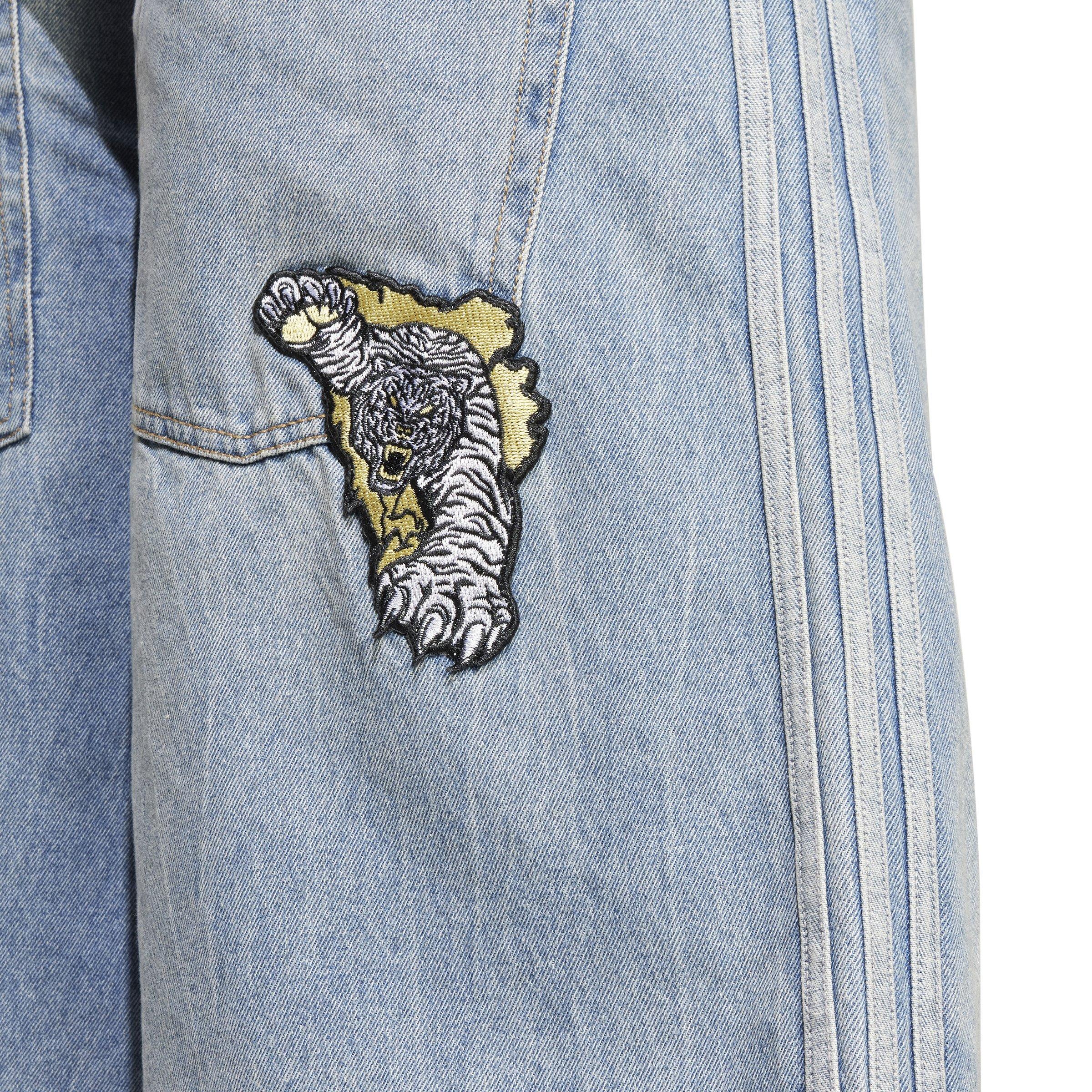 adidas Originals Men's Adilenium Season 3 Denim Shorts - BLUE Thumbnail View 4