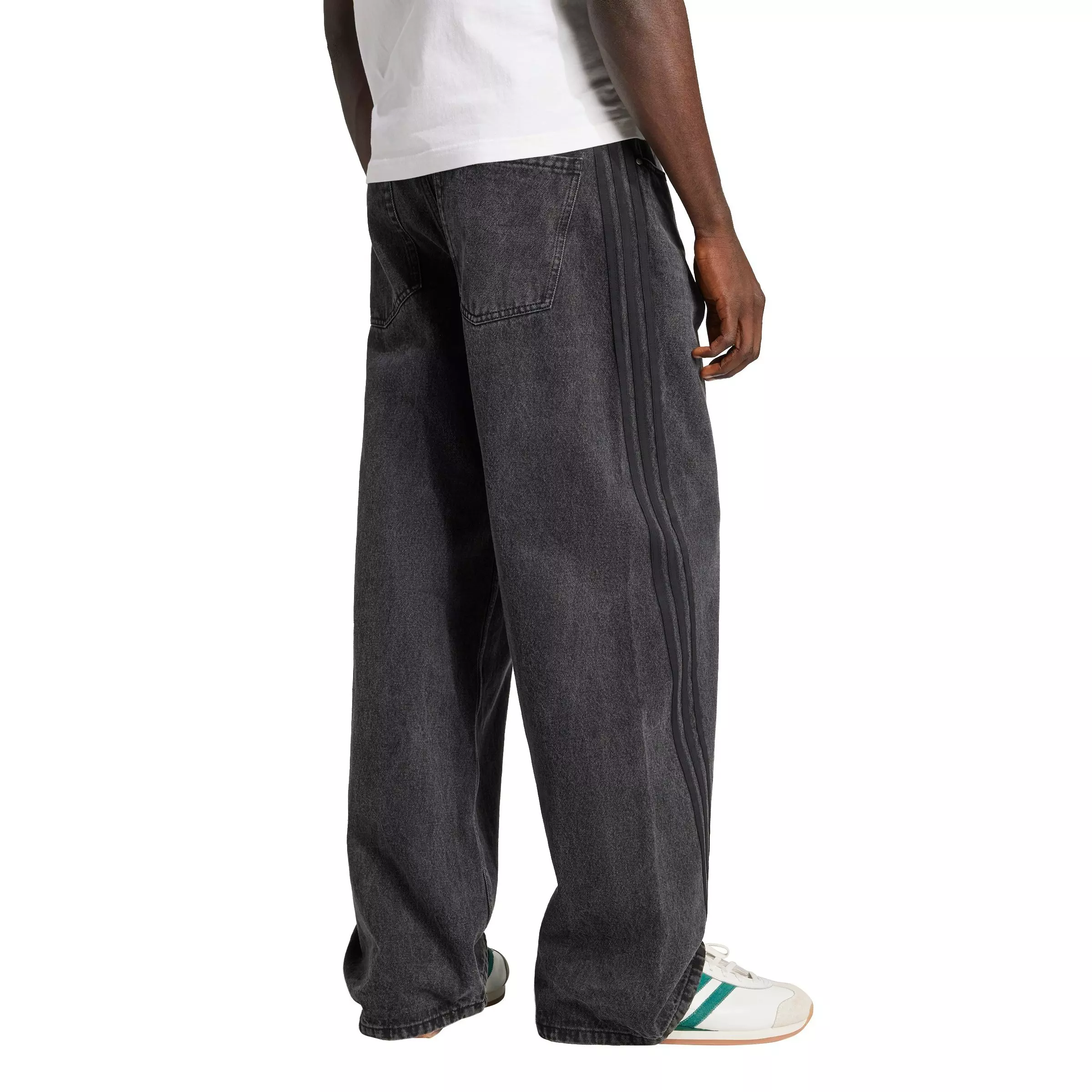 adidas Originals Men's Adilenium Season 3 Loose Fit Denim Joggers - BLACK