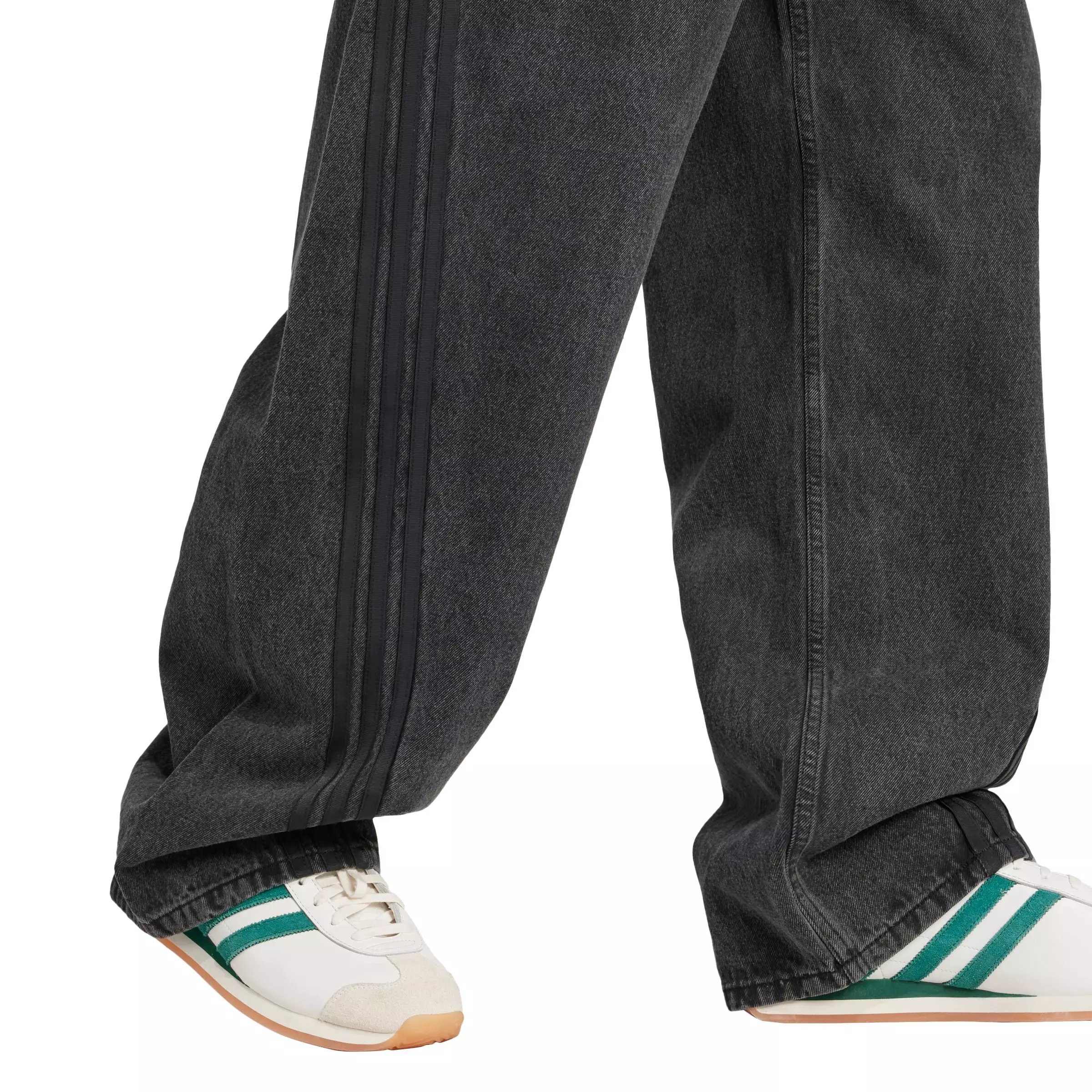 adidas Originals Men's Adilenium Season 3 Loose Fit Denim Joggers - BLACK