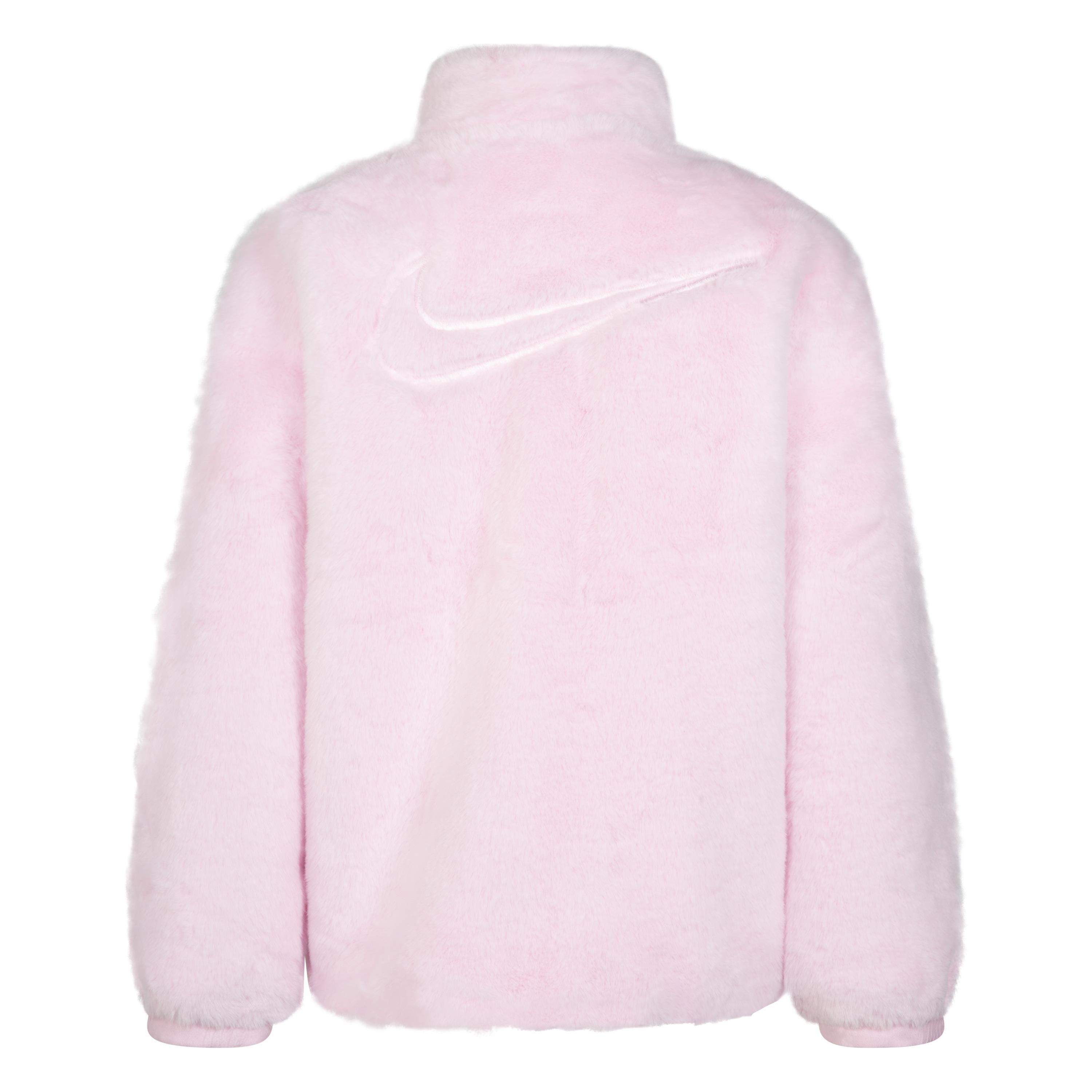 Nike Faux Fur Pink Little Girls' Jacket
