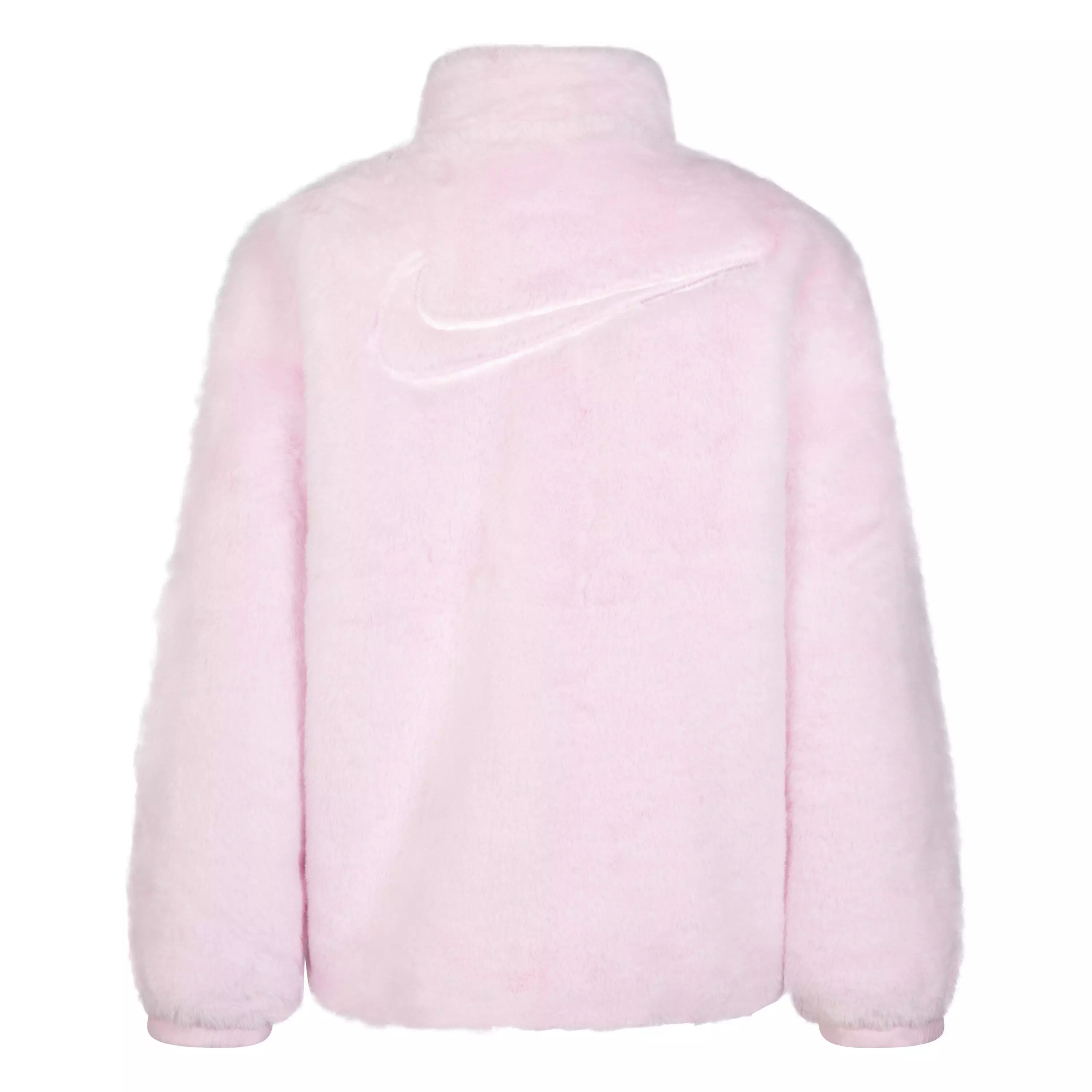 Nike Little Girls' Faux Fur Jacket - Pink - PINK