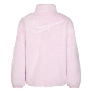 Nike Little Girls' Faux Fur Jacket - Pink