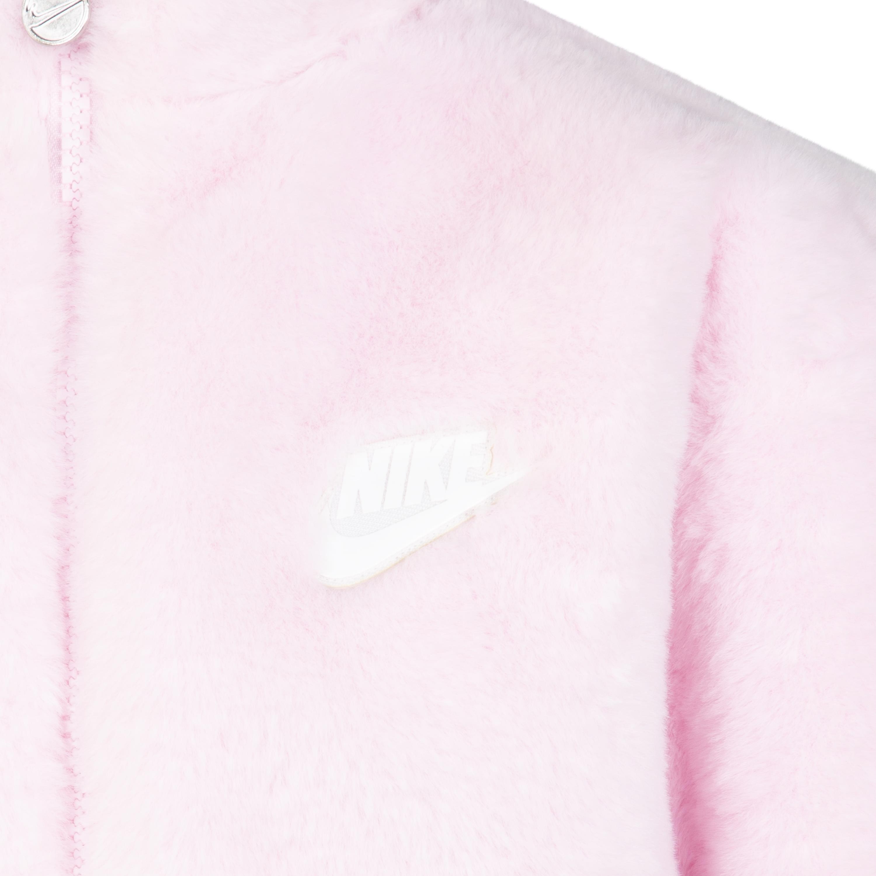 Nike Faux Fur Pink Little Girls' Jacket