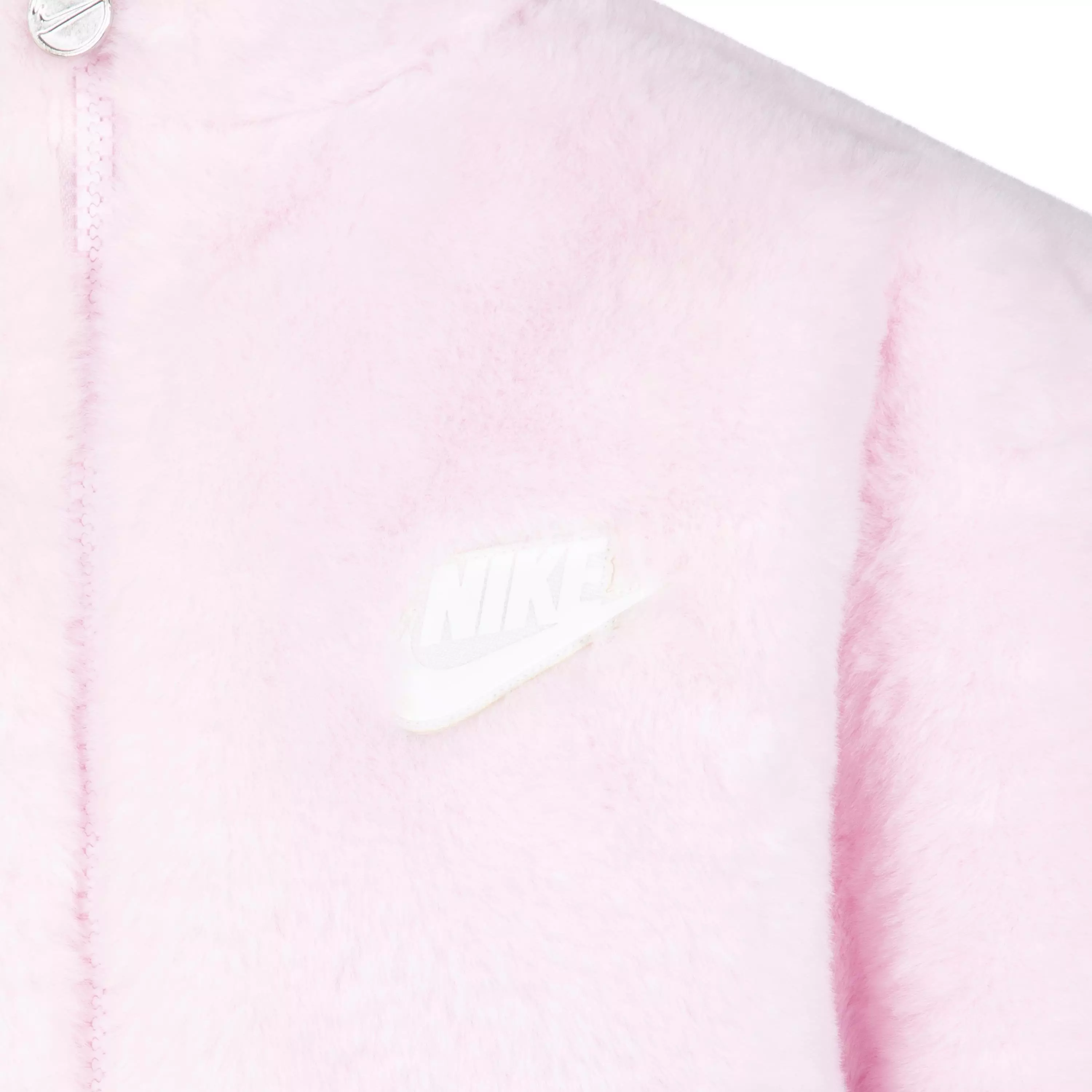 Nike Little Girls' Faux Fur Jacket - Pink - PINK