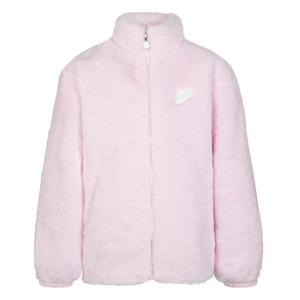 Nike Little Girls' Faux Fur Jacket - Pink