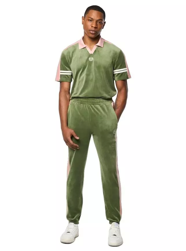 Sergio Tacchini Men's Cielo Velour Track Pants - GREEN