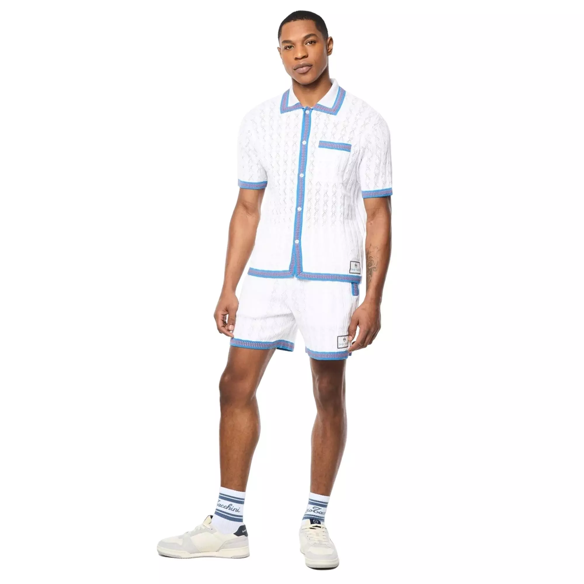 Sergio Tacchini Men's Aldo Pointelle Polo - WHITE