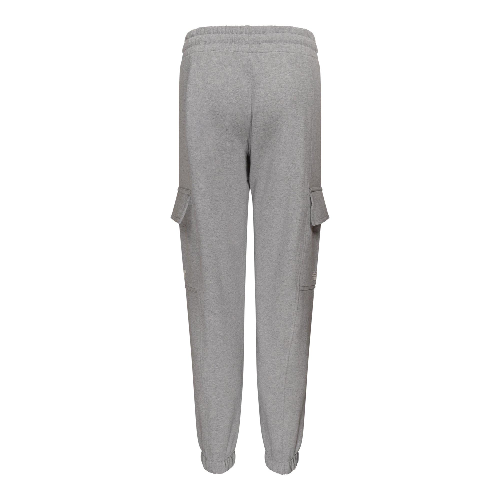 New Balance Fleece Cargo Pocket Big Girls' Heather Grey Joggers