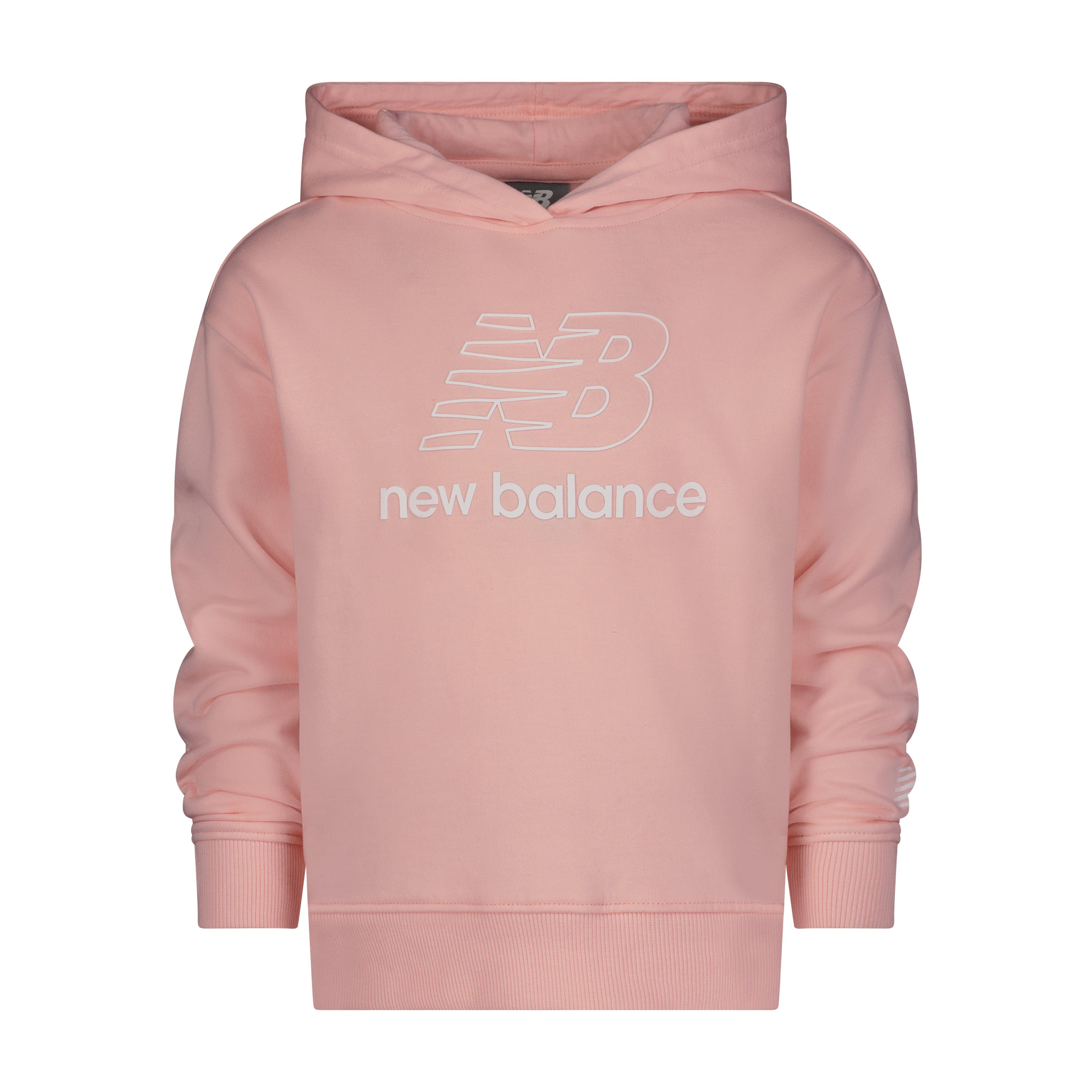 New Balance Little Girls' 2-Piece Pullover Pink Jogger Set