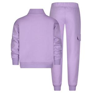 New Balance Little Girls' 1/4 Zip Pullover 2-Piece Jogger Set