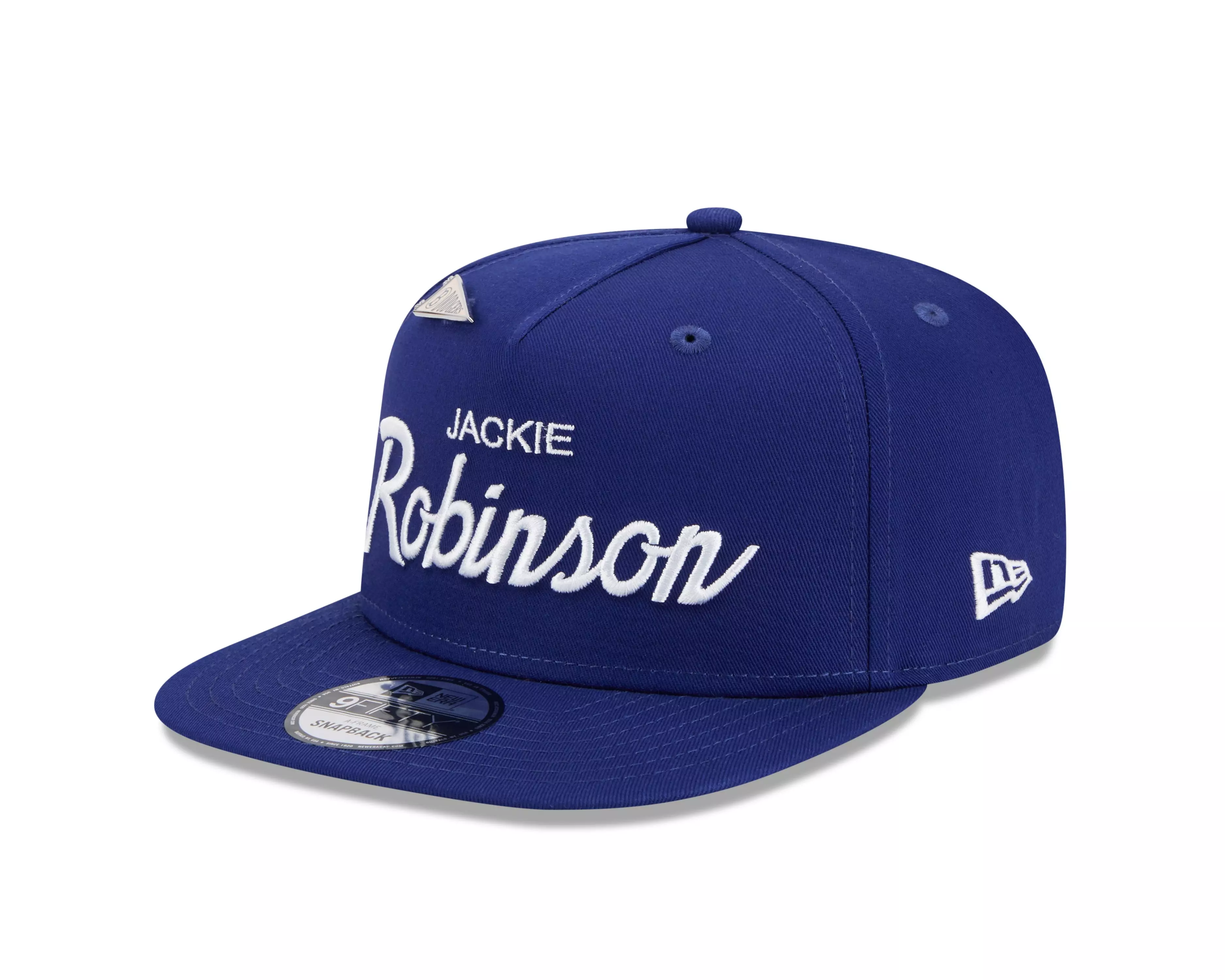 New Era Brooklyn Dodgers 9FIFTY A Frame Jackie Robinson Name Flag Snapback Hat-Blue - BLUE