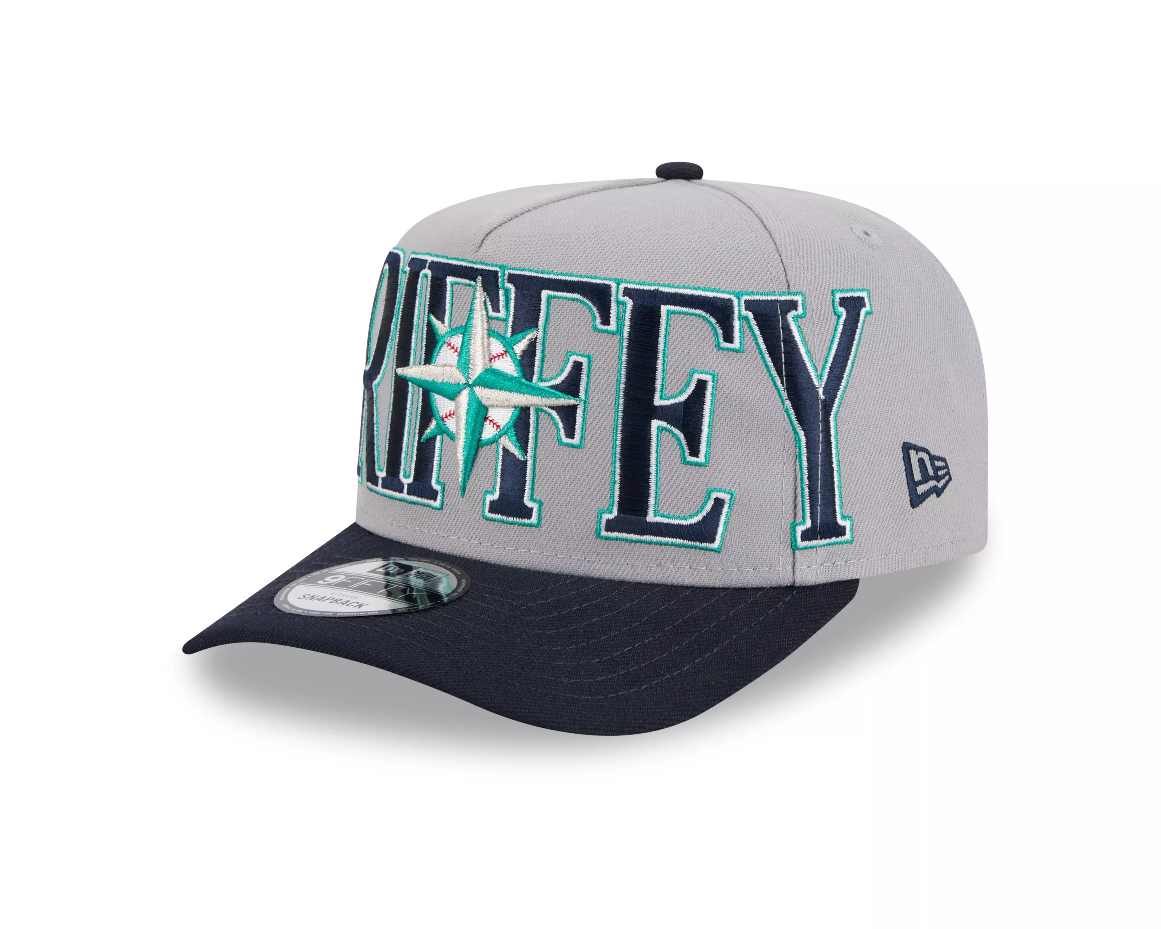 Seattle Mariners 9FIFTY A Frame PNN Center Ken Griffey Jr Snapback Hat-Grey/Blue - GREY/BLUE