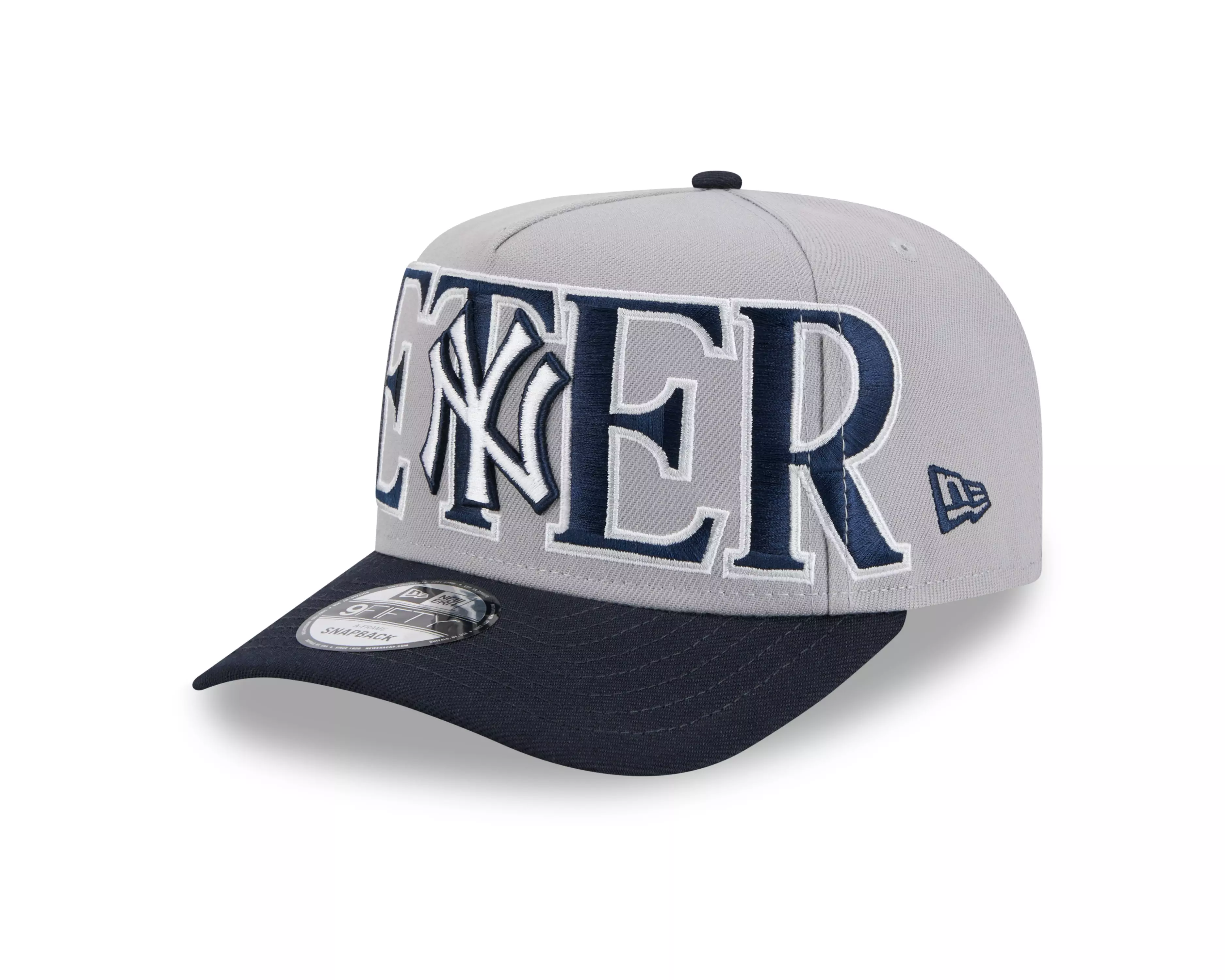 New York Yankees 9FIFTY A Frame PNN Center Derek Jeter Snapback Hat-Grey/Blue - GREY/BLUE