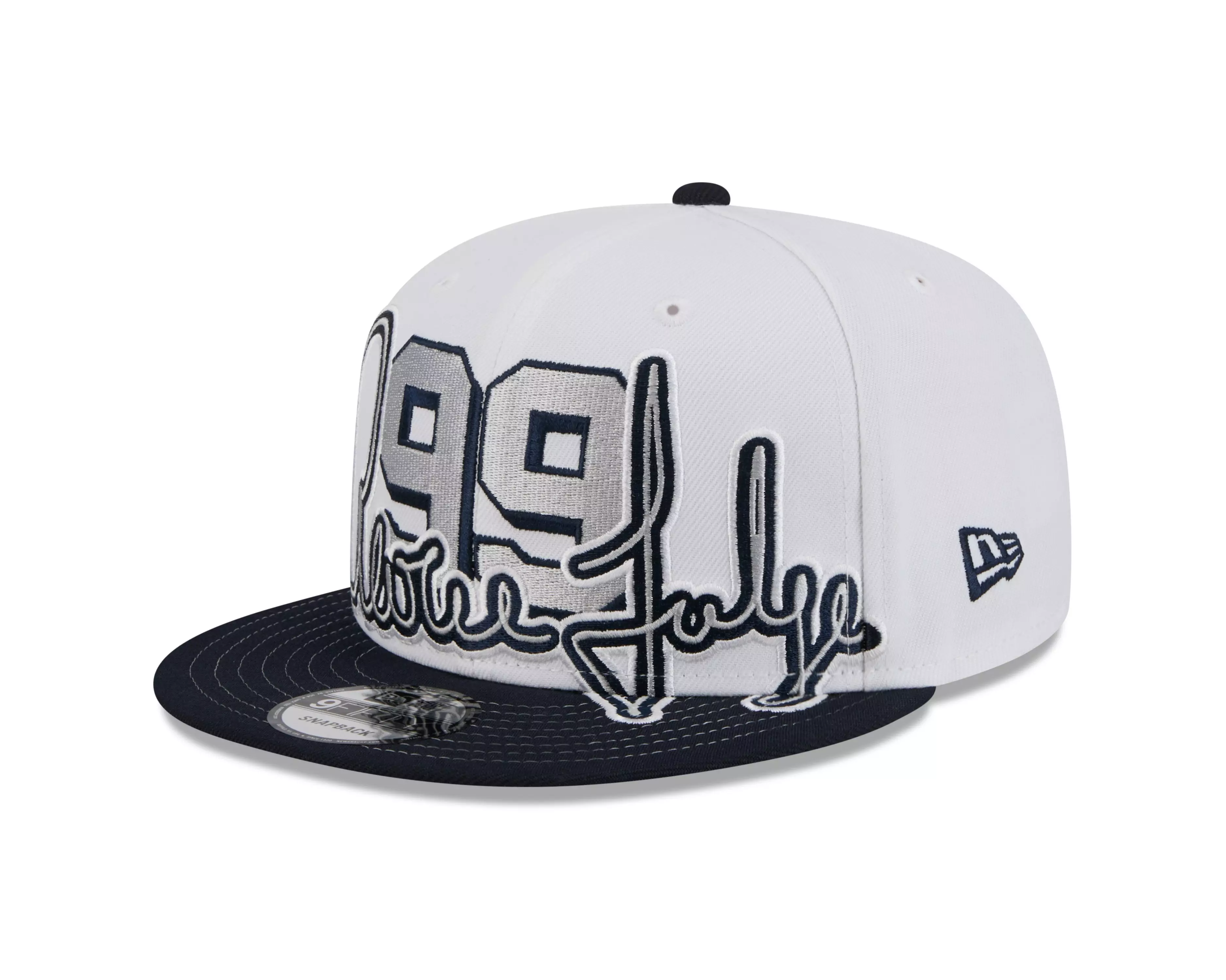 New Era New York Yankees Aaron Judge Signature Snapback Hat-White/Blue - WHITE/BLUE