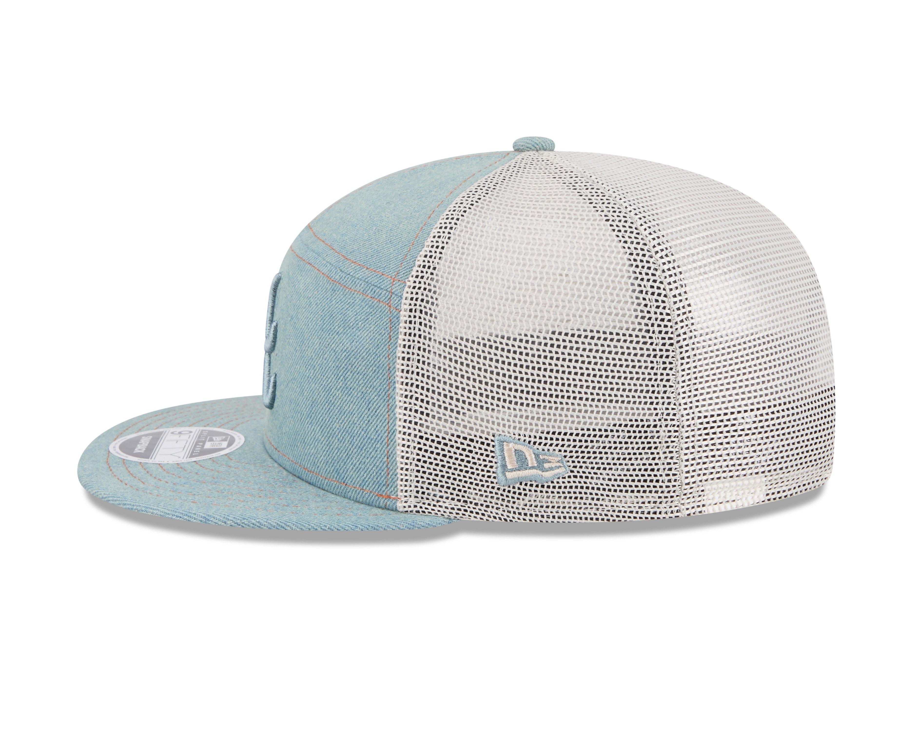 New Era Atlanta Braves 9FIFTY Denim Snapback Hat-Light Blue