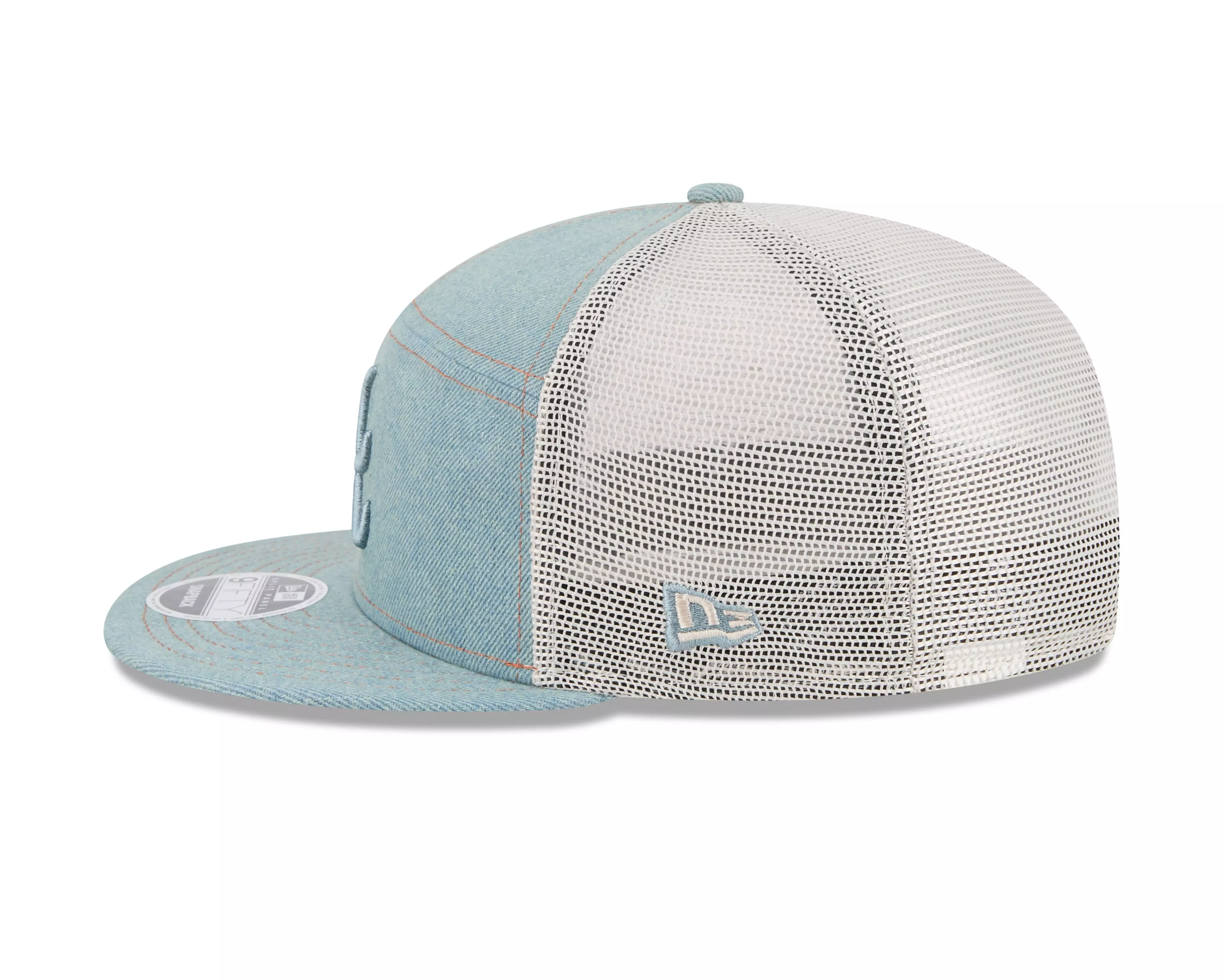 New Era Atlanta Braves 9FIFTY Denim Snapback Hat-Light Blue - LT BLUE