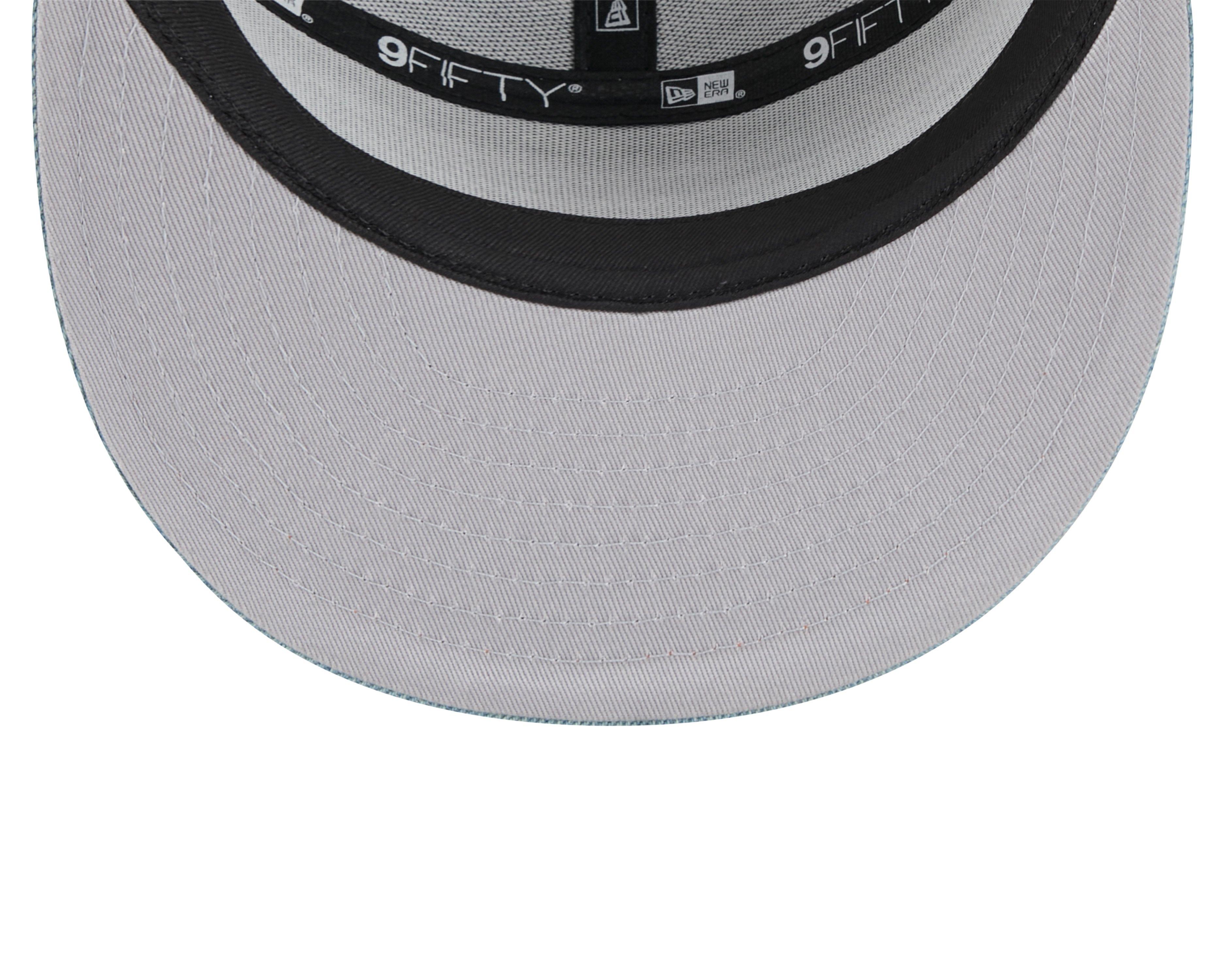 New Era Atlanta Braves 9FIFTY Denim Snapback Hat-Light Blue