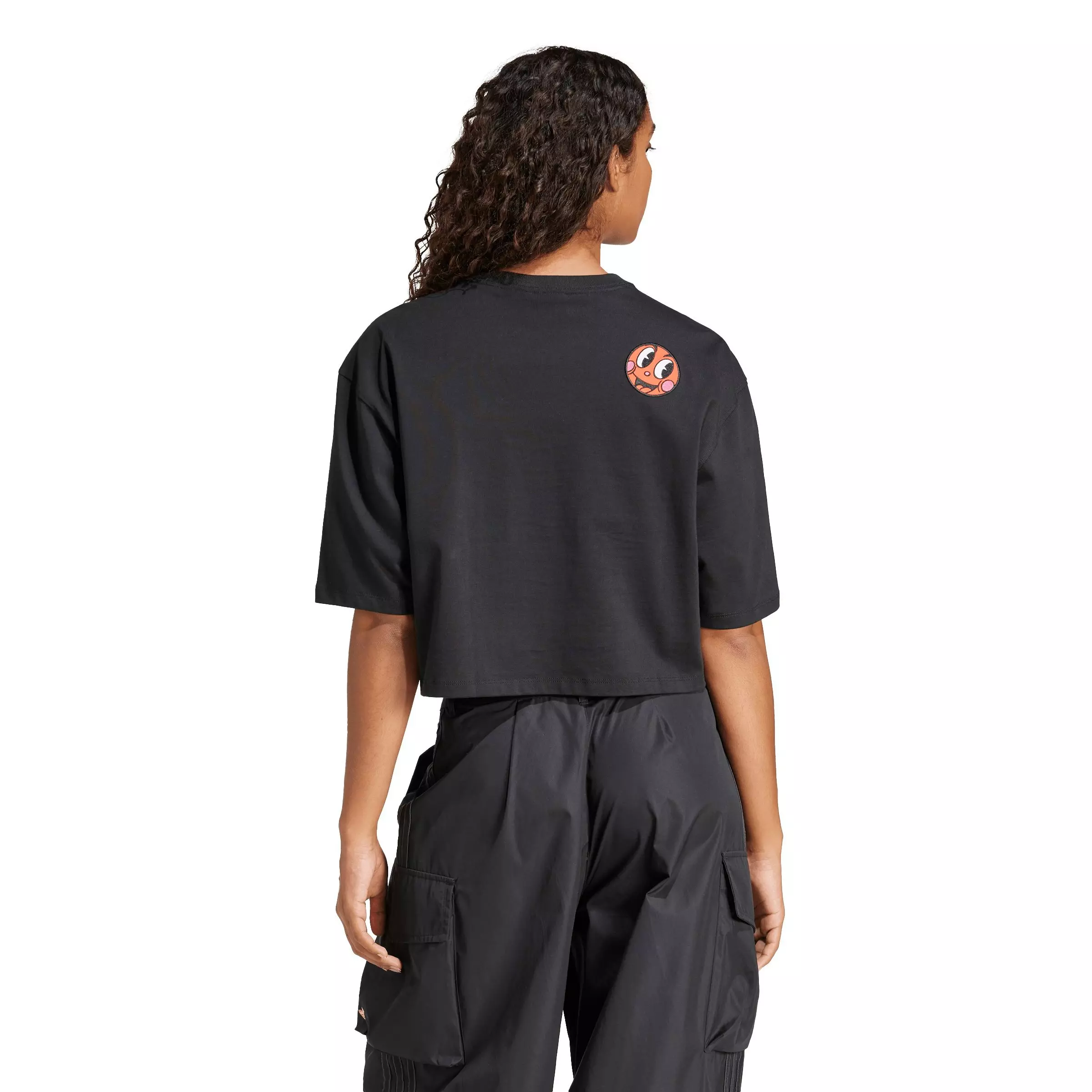 adidas Originals Women's Trefoil Made by Nelson Graphic Tee - BLACK